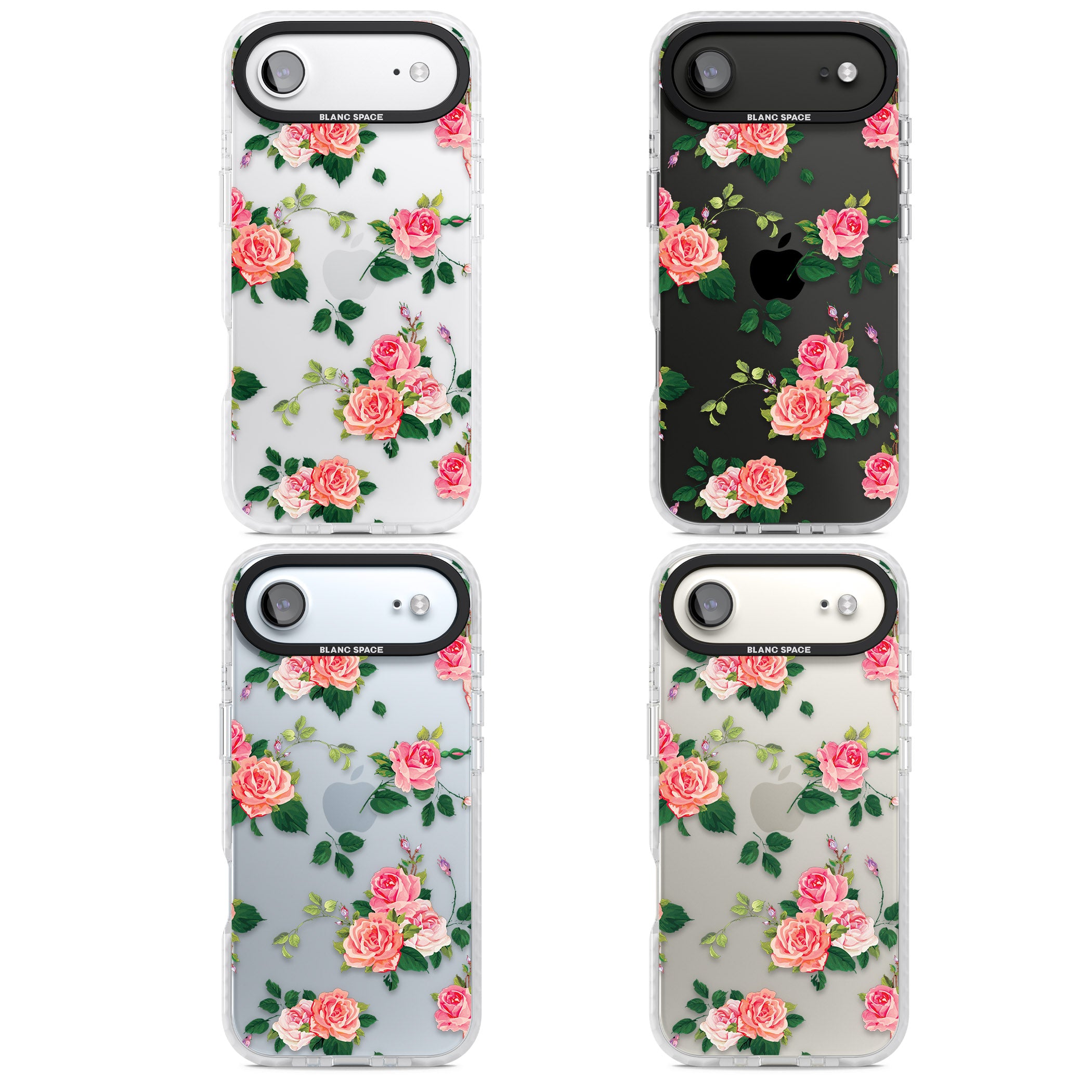 Pink Roses iPhone 17 Air Impact Clear Phone Case APT Impact Protection