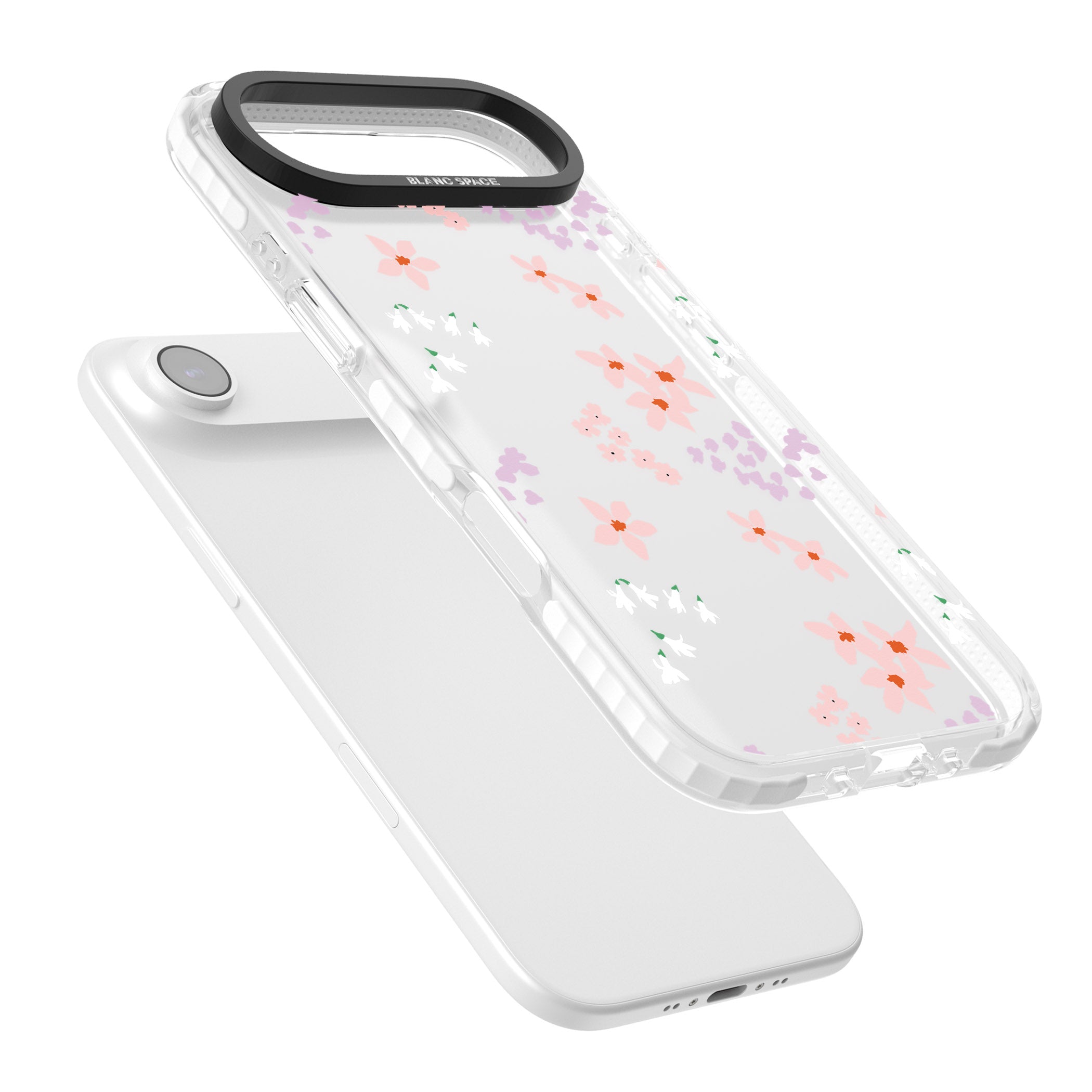 Pink & Purple Flower Mix iPhone 17 Air Impact Clear Phone Case Colours