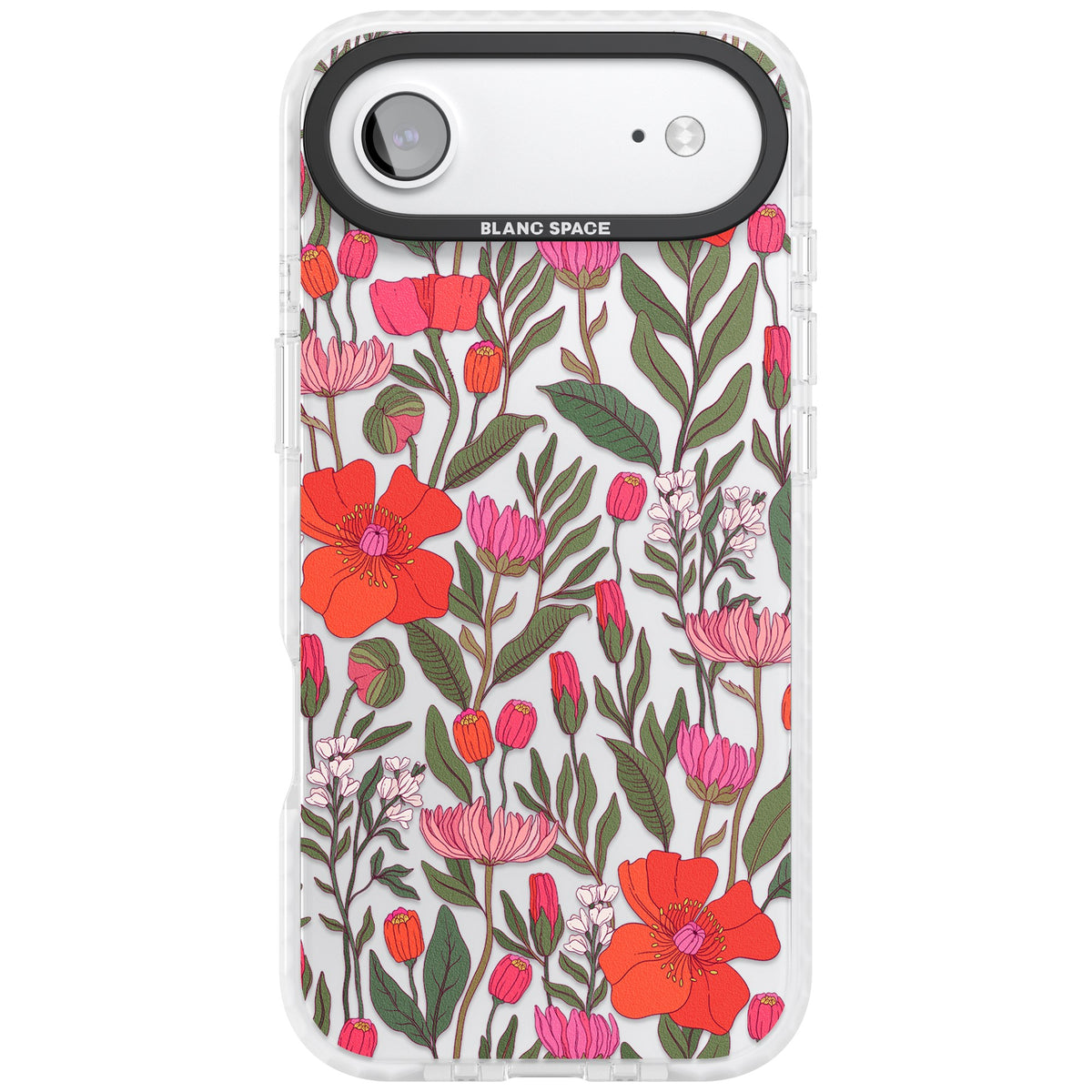 Peachy Floral iPhone Air Impact Clear Phone Case front