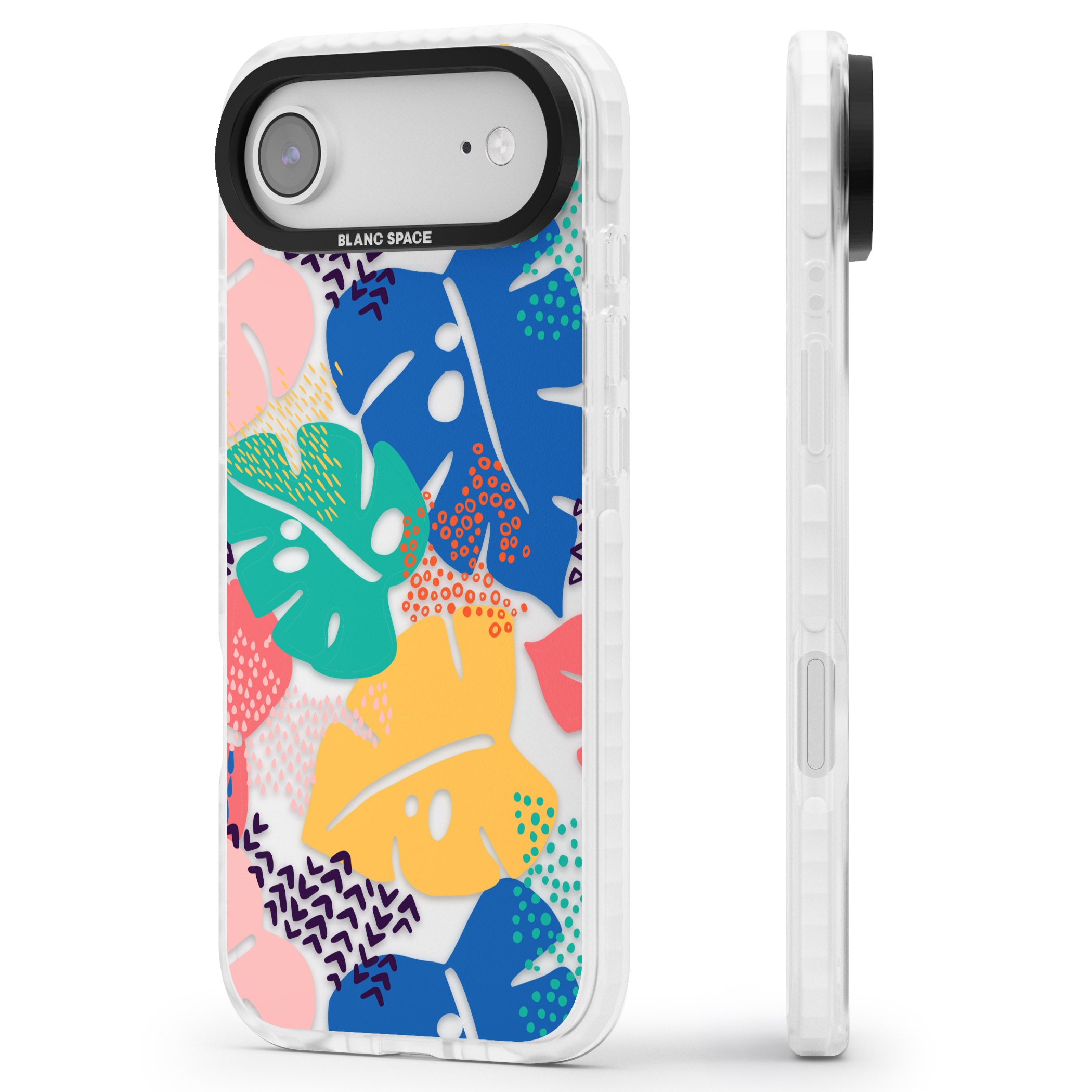 Vibrant Leaves iPhone 17 Air Impact Clear Phone Case Side Profile