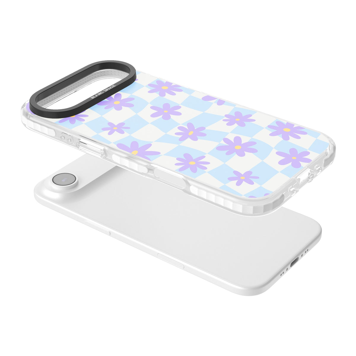 Serene Skies & Flowers iPhone Air Impact Clear Phone Case angled