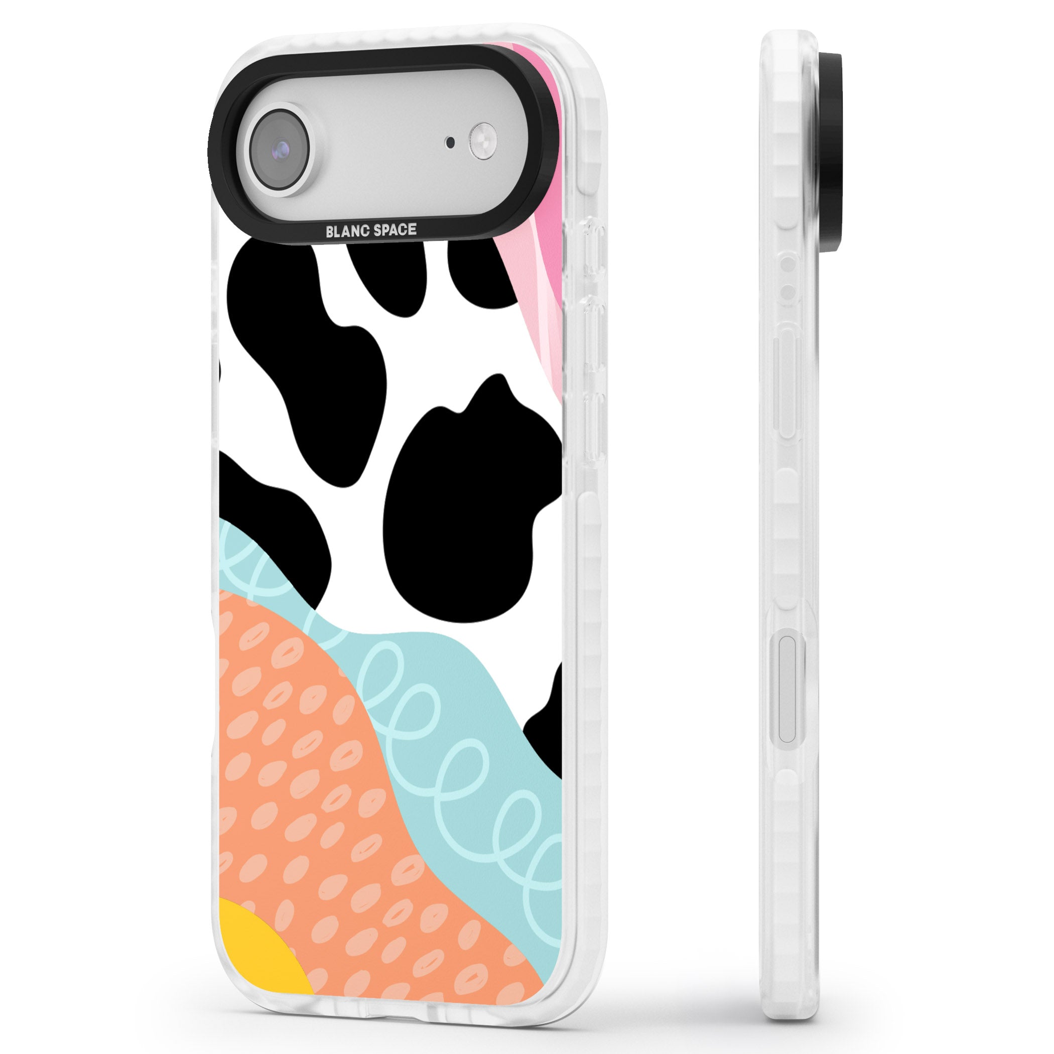 Abstract Elegance iPhone 17 Air Impact Clear Phone Case Side Profile