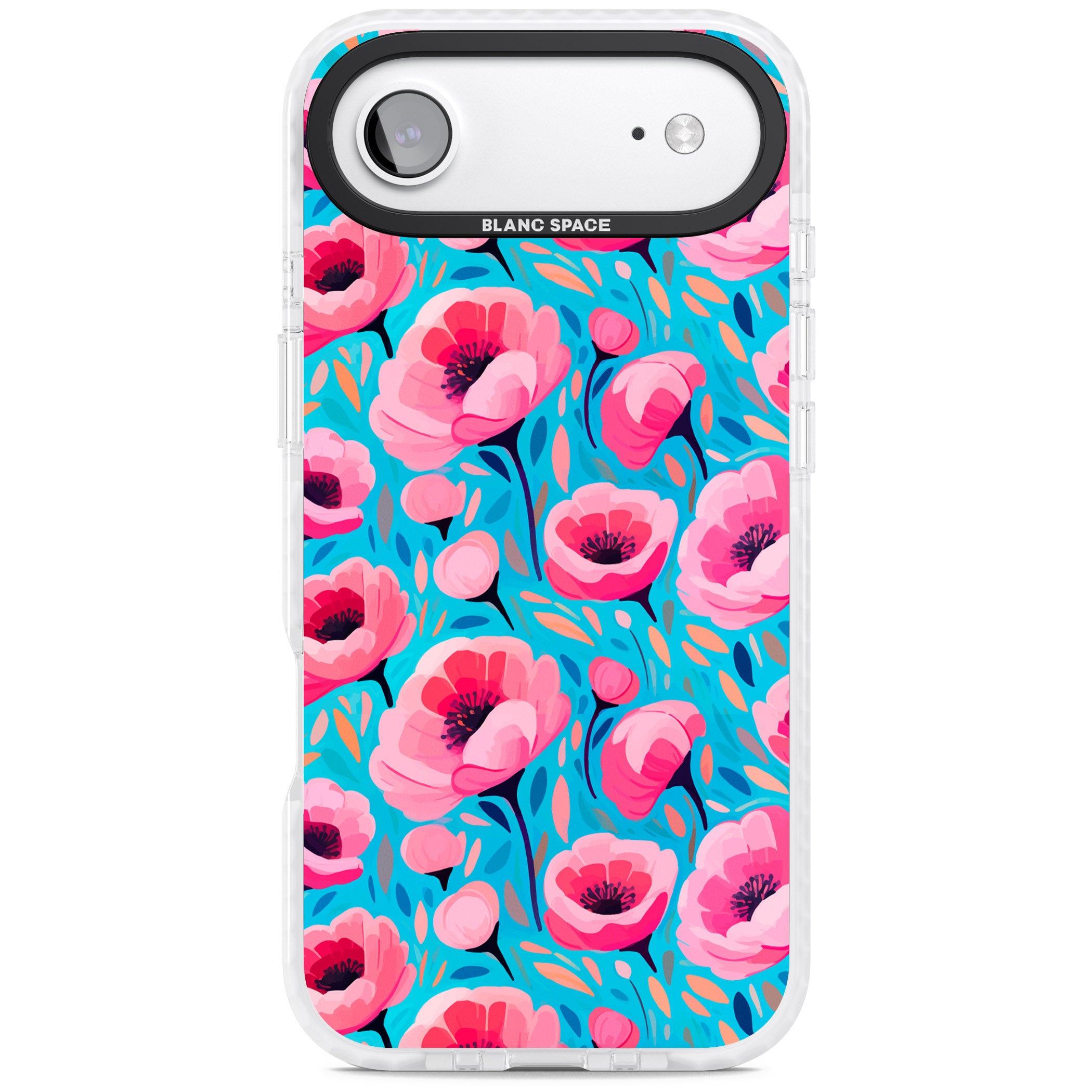 Tropical Pink Poppies iPhone 17 Air Impact Clear Phone Case
