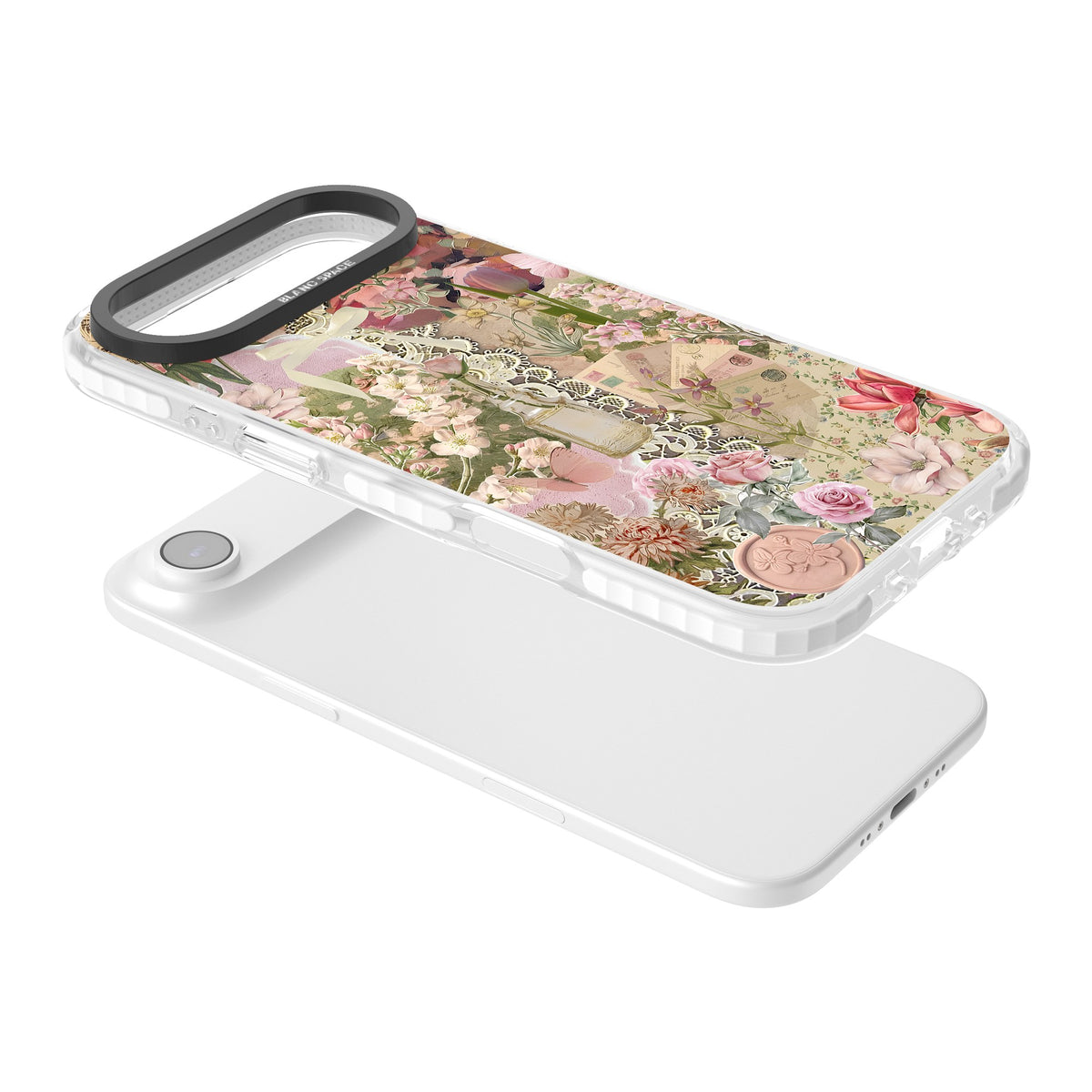 Rose Memoir iPhone Air Impact Clear Phone Case angled