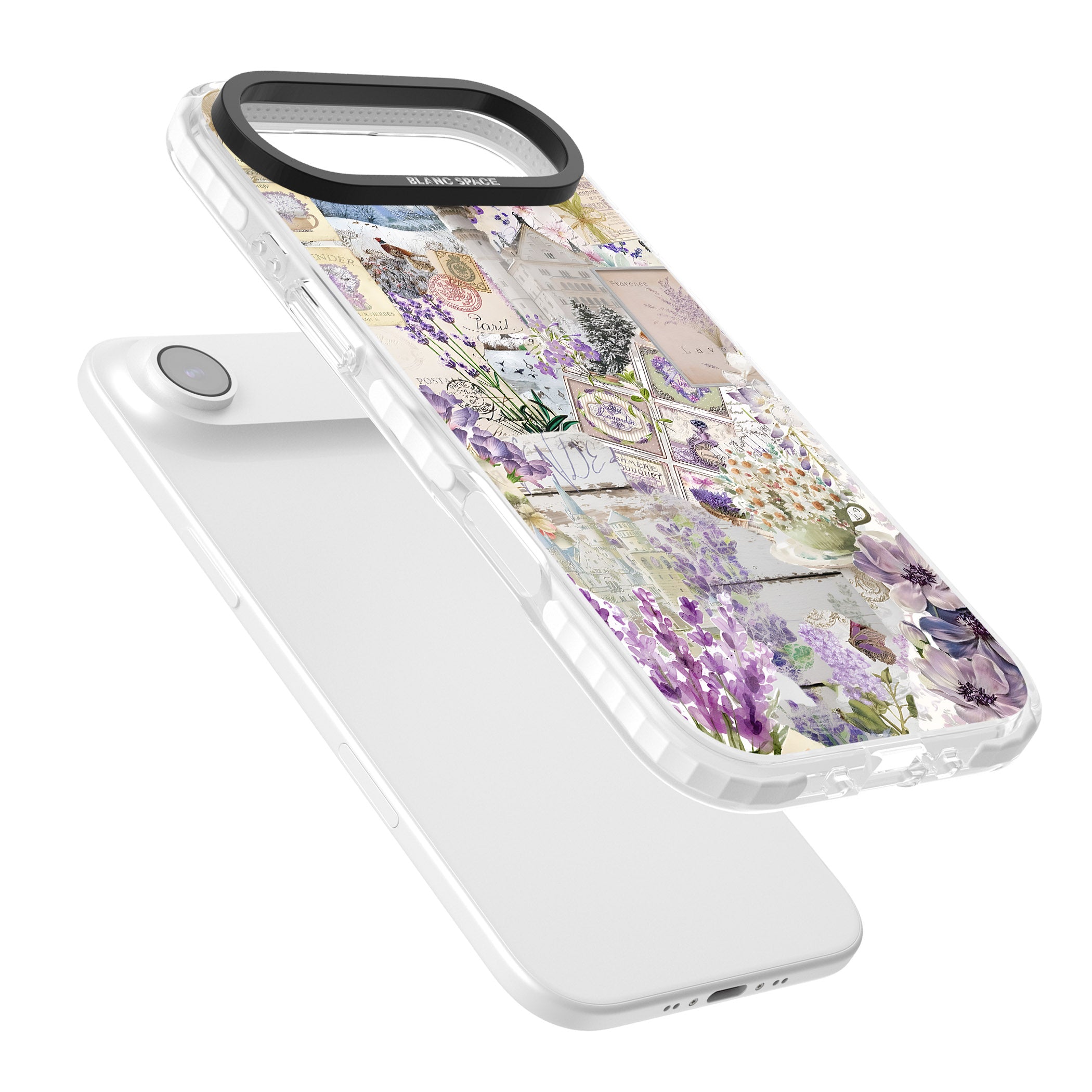 Soft Lavender Collage iPhone 17 Air Impact Clear Phone Case Colours