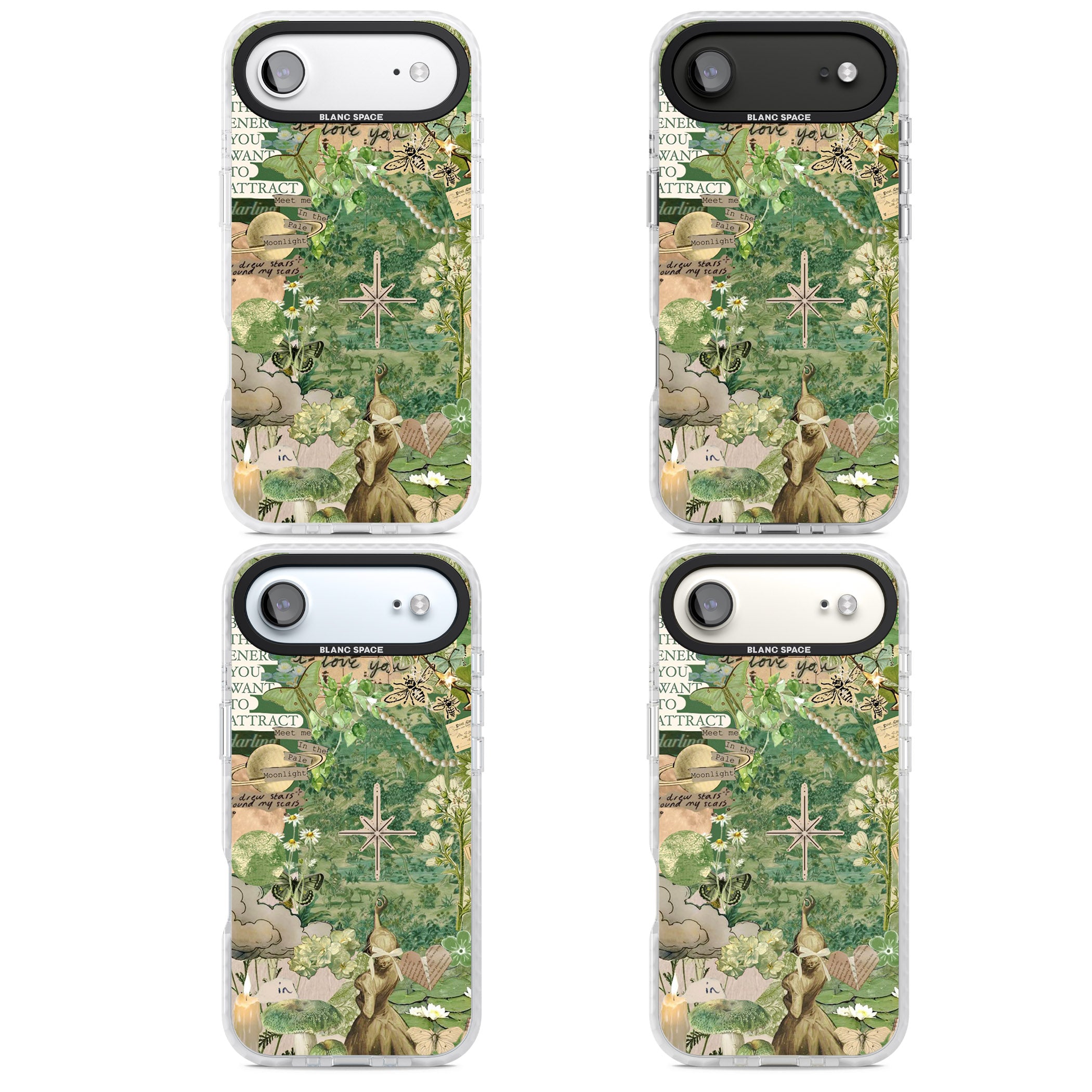 Green Vintage Collage iPhone 17 Air Impact Clear Phone Case APT Impact Protection