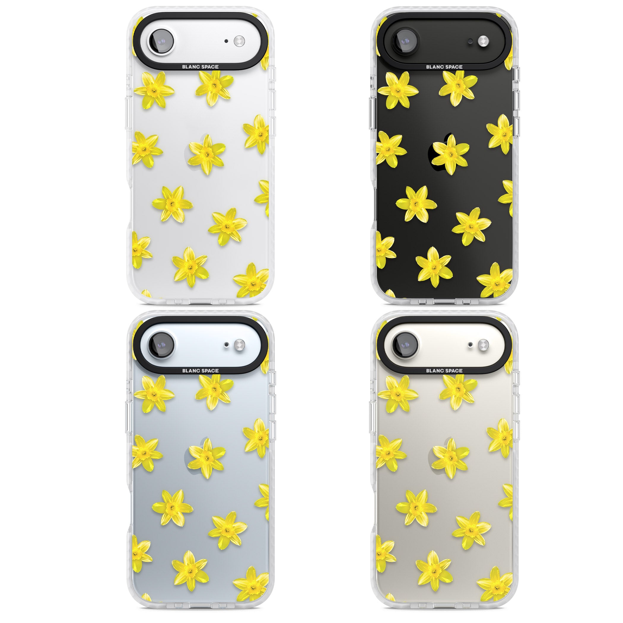 Daffodils Transparent Pattern iPhone 17 Air Impact Clear Phone Case APT Impact Protection