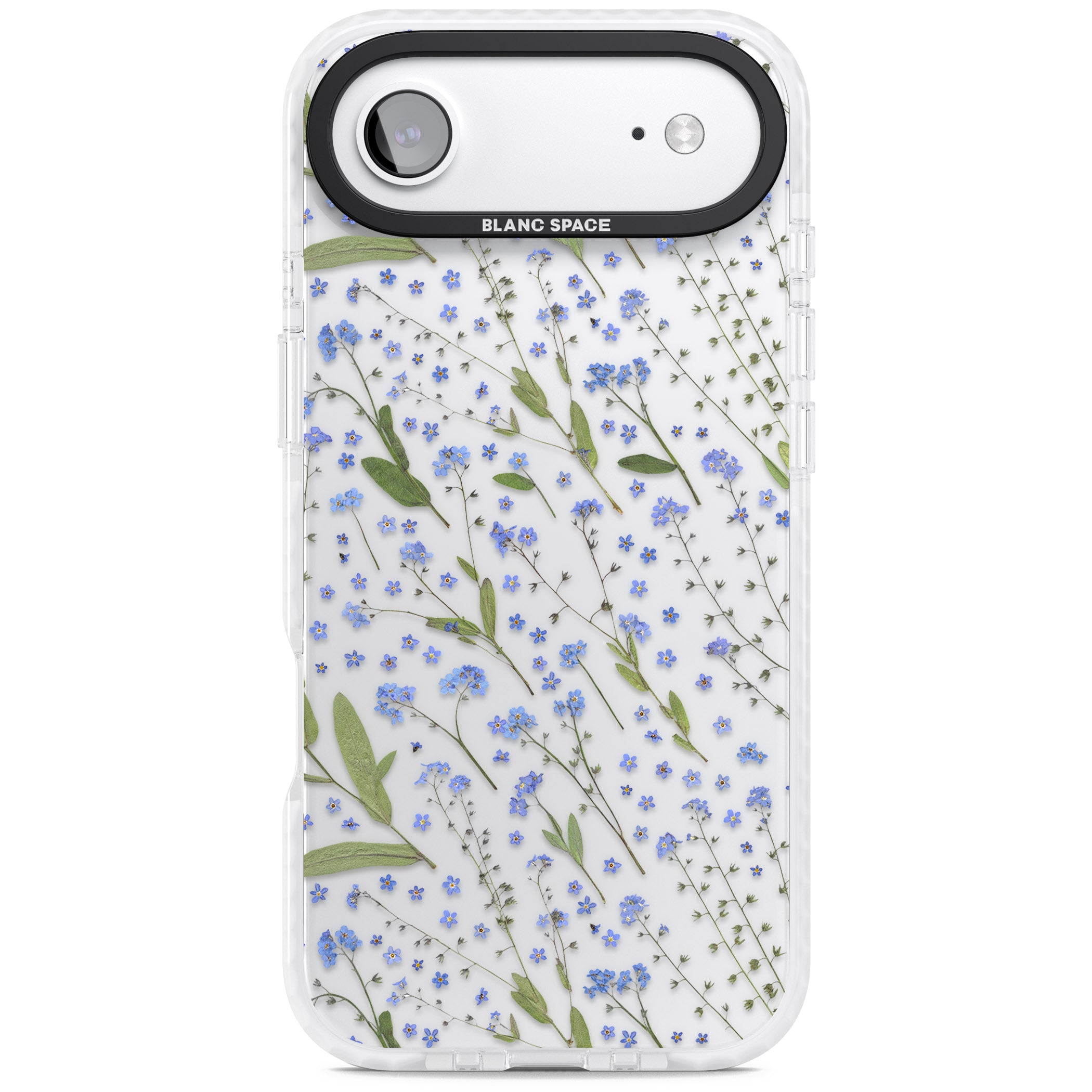 Blue Meadow Floral iPhone 17 Air Impact Clear Phone Case