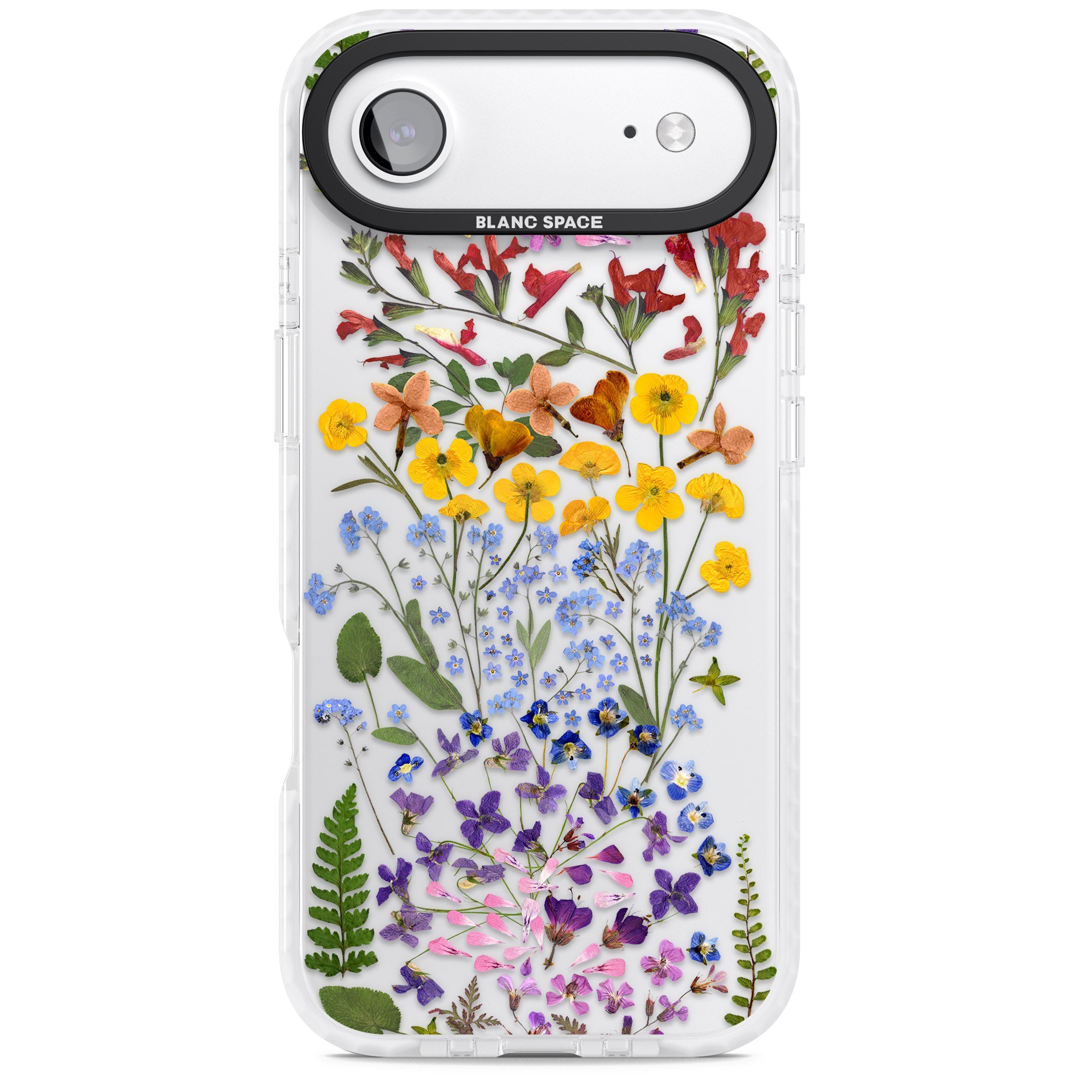 Pressed Wildflower Stripe iPhone 17 Air Impact Clear Phone Case