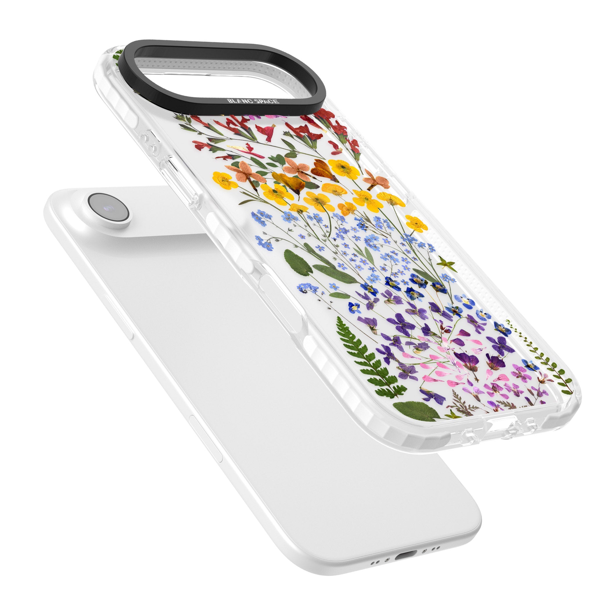 Pressed Wildflower Stripe iPhone 17 Air Impact Clear Phone Case Colours