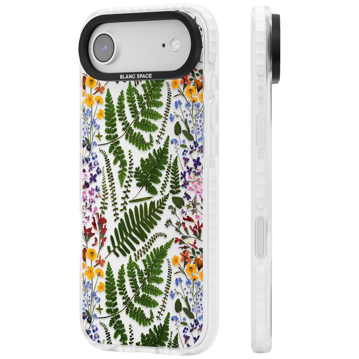 Botanical Fern & Floral iPhone Air Impact Clear Phone Case side
