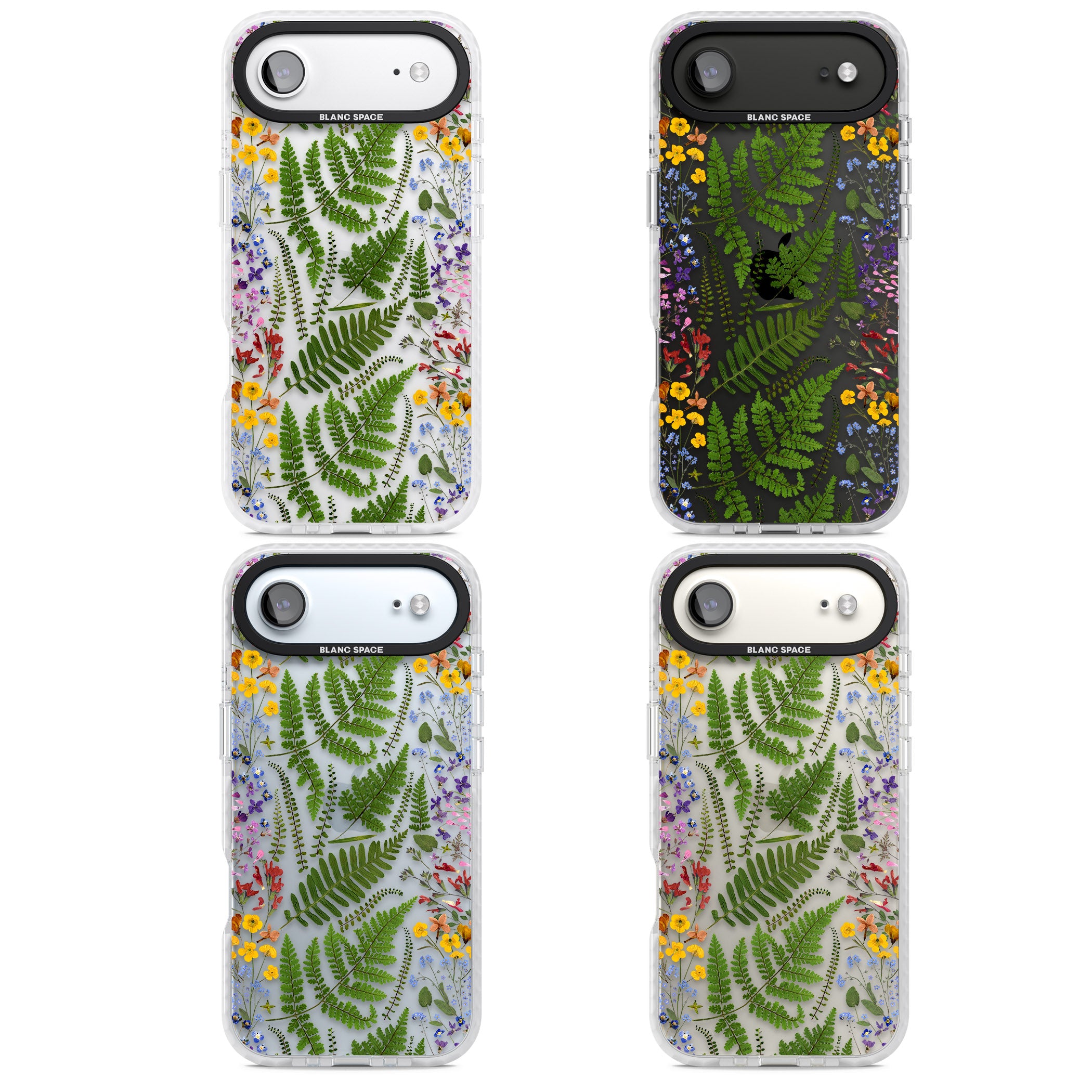 Botanical Fern & Floral iPhone 17 Air Impact Clear Phone Case APT Impact Protection