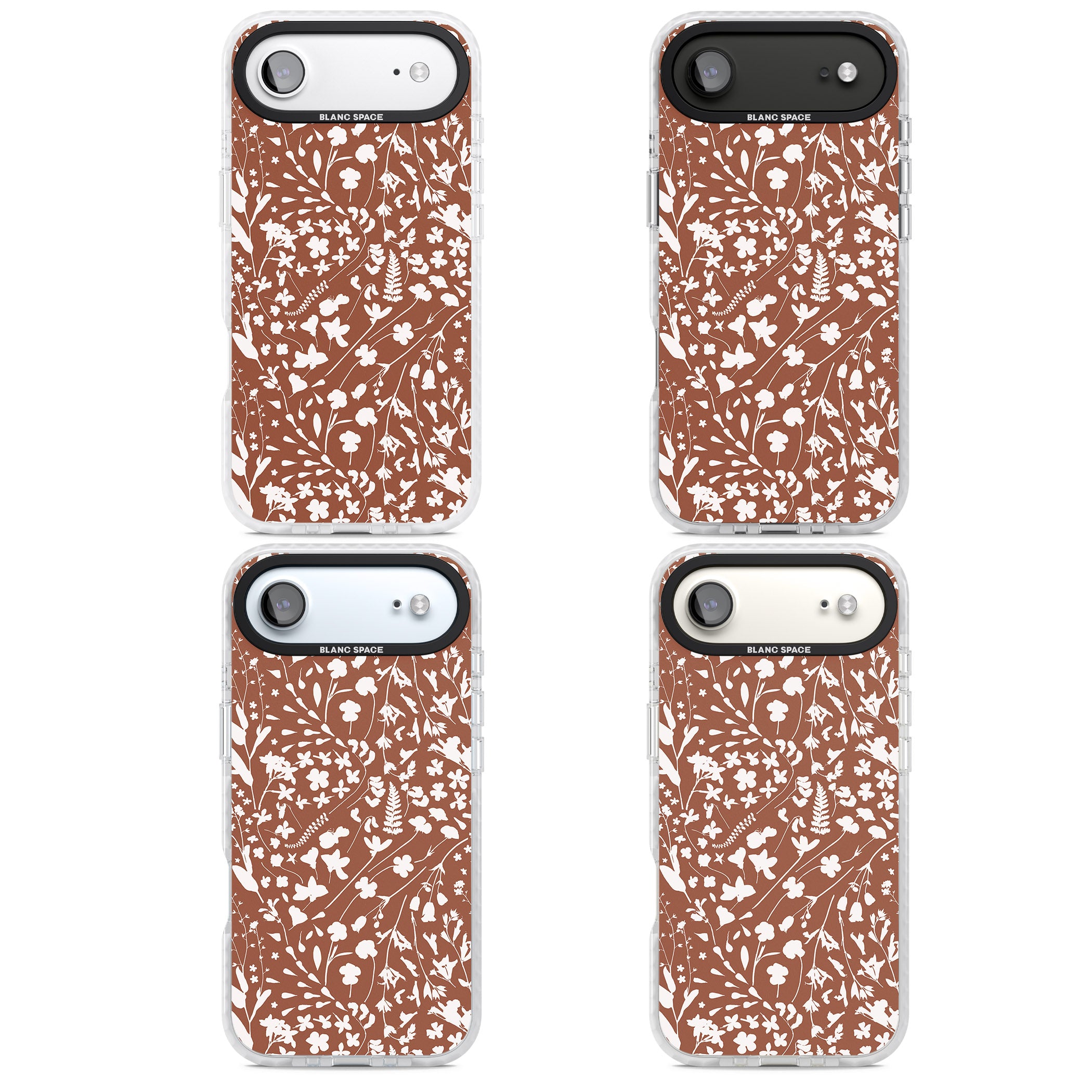 Wildflower Cluster On Terracotta iPhone 17 Air Impact Clear Phone Case APT Impact Protection