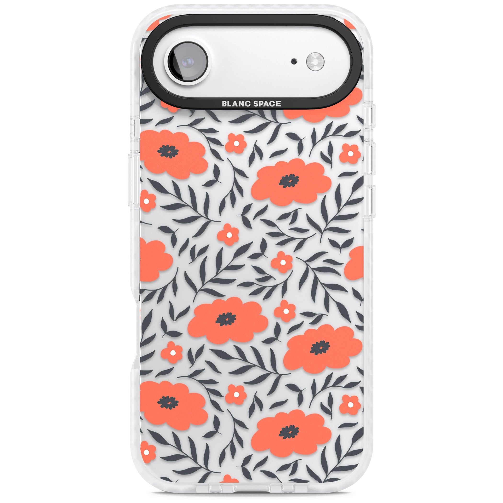 Red Poppy Floral iPhone 17 Air Impact Clear Phone Case