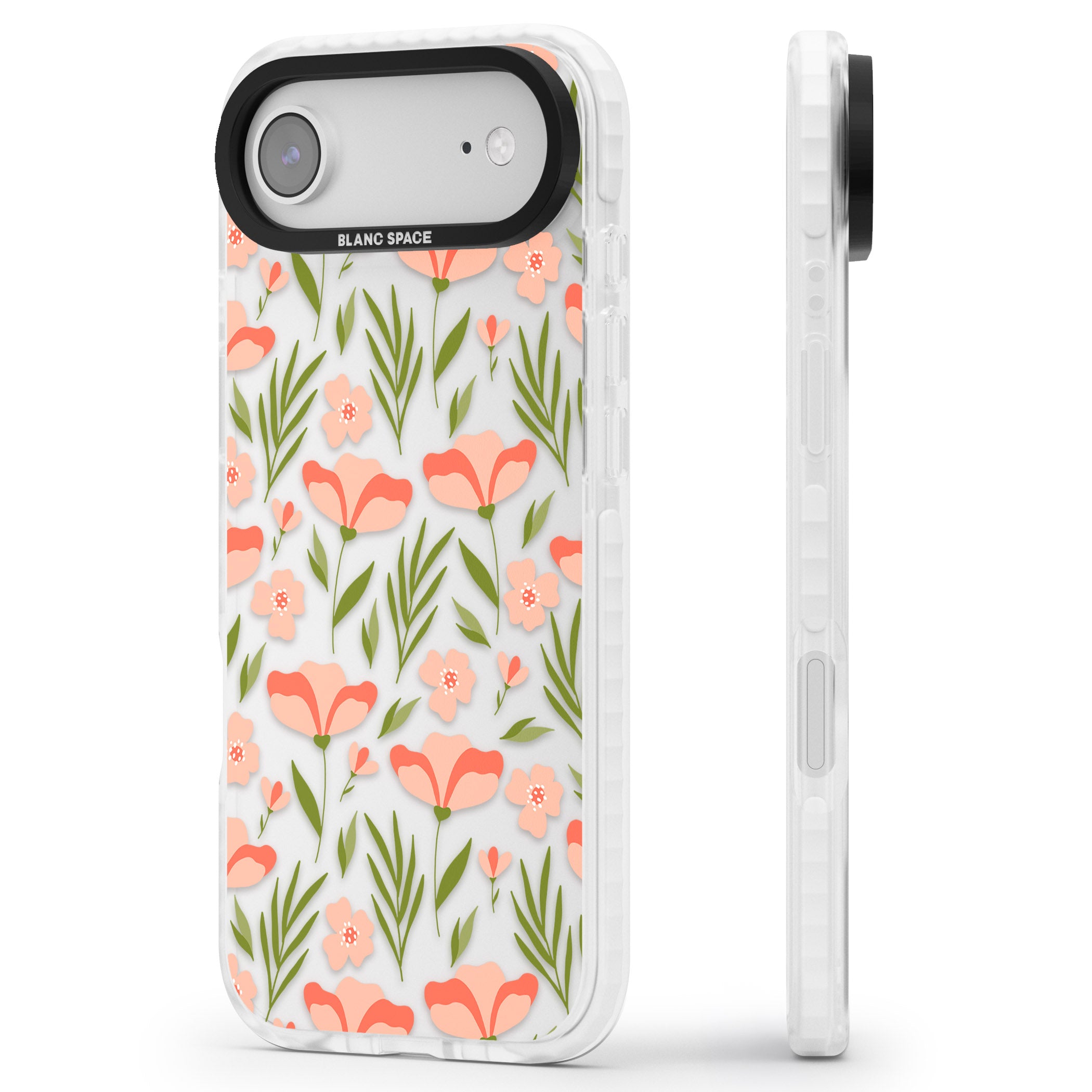 Blossom Bloom iPhone 17 Air Impact Clear Phone Case Side Profile