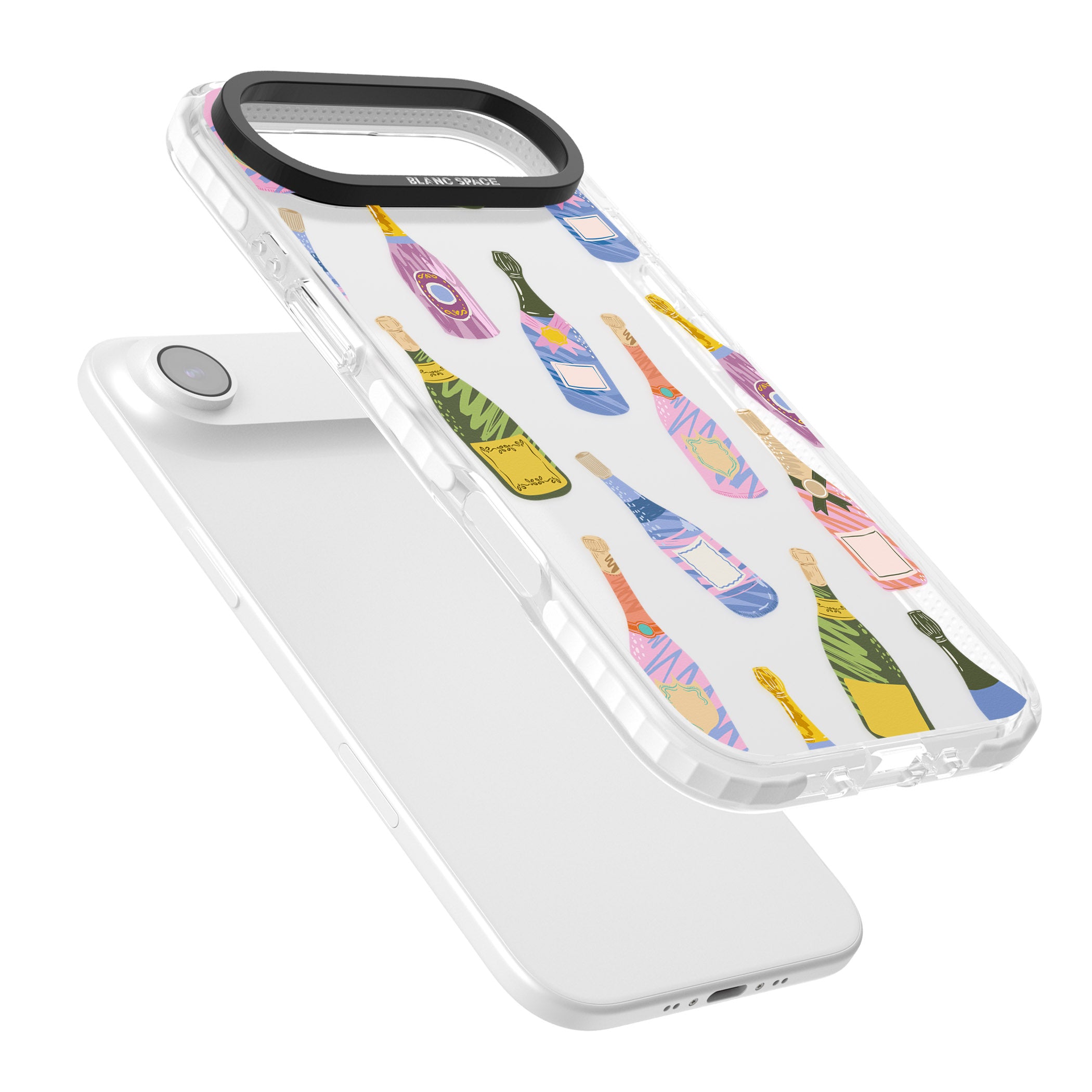 Champagne Pattern iPhone 17 Air Impact Clear Phone Case Colours