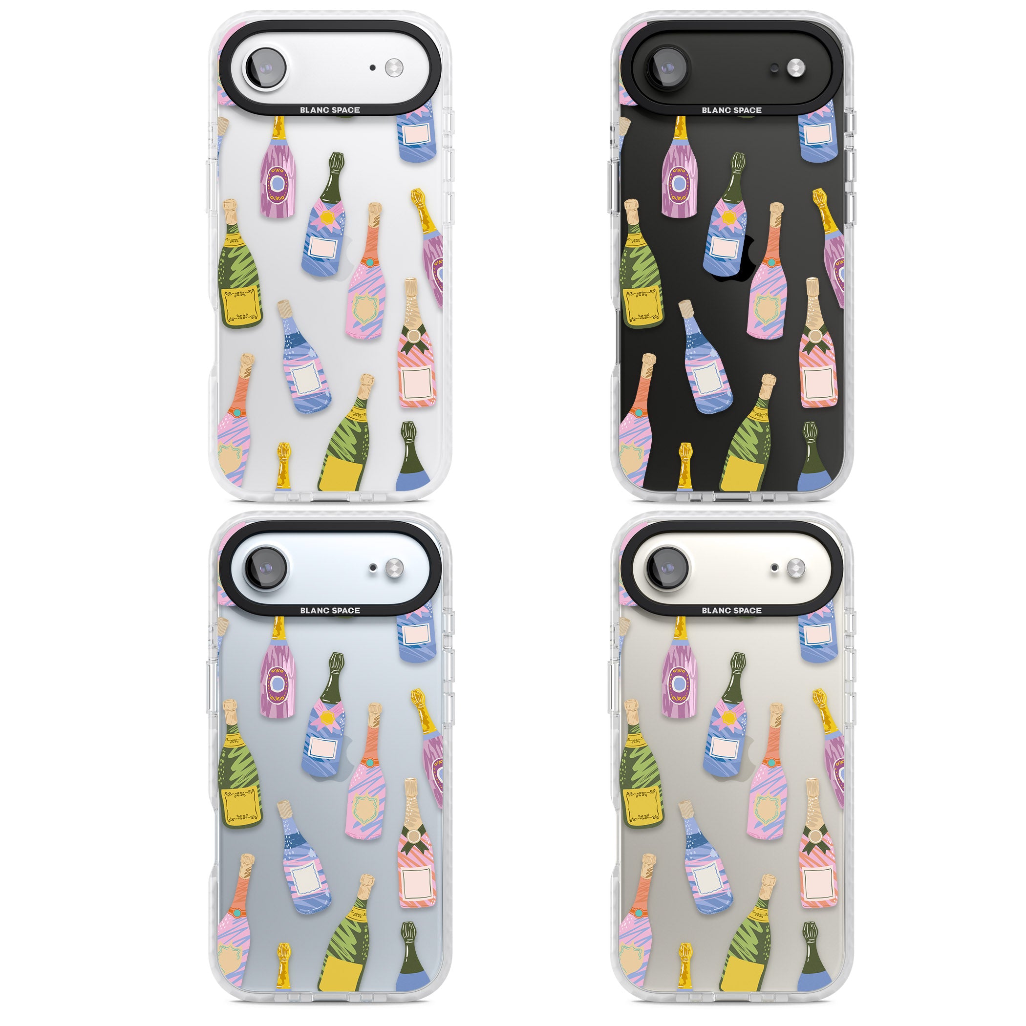 Champagne Pattern iPhone 17 Air Impact Clear Phone Case APT Impact Protection