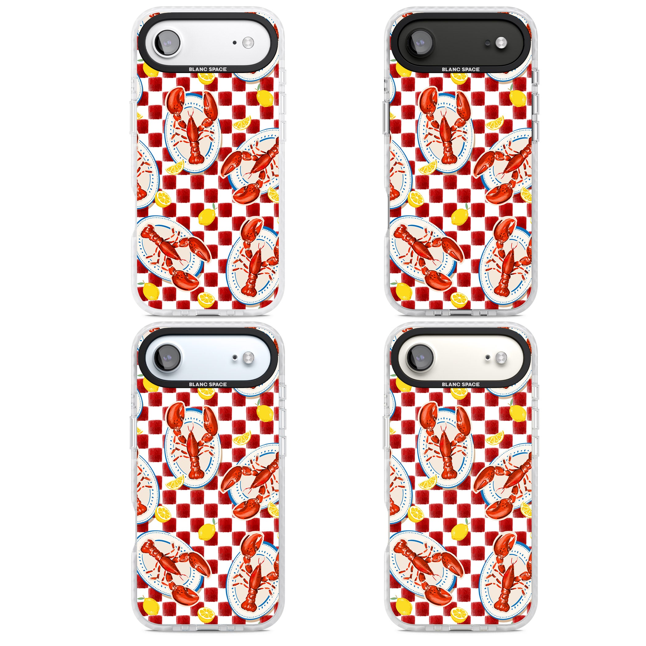 Red Lobster Checkered iPhone 17 Air Impact Clear Phone Case APT Impact Protection