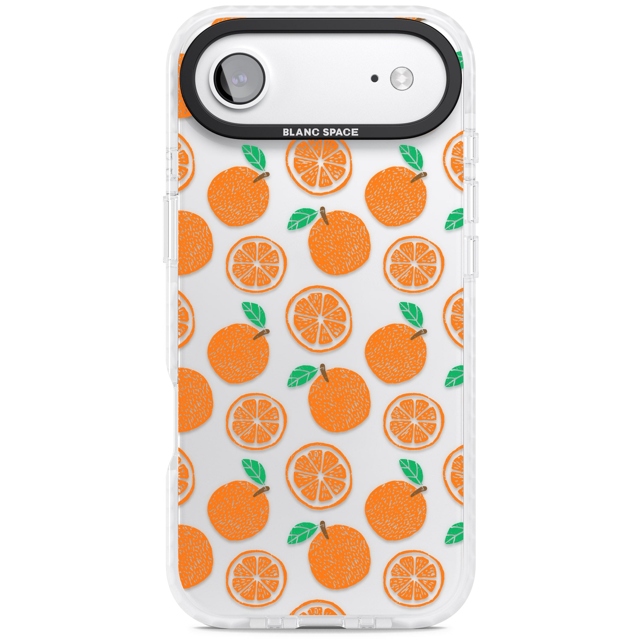 Orange Pattern iPhone 17 Air Impact Clear Phone Case