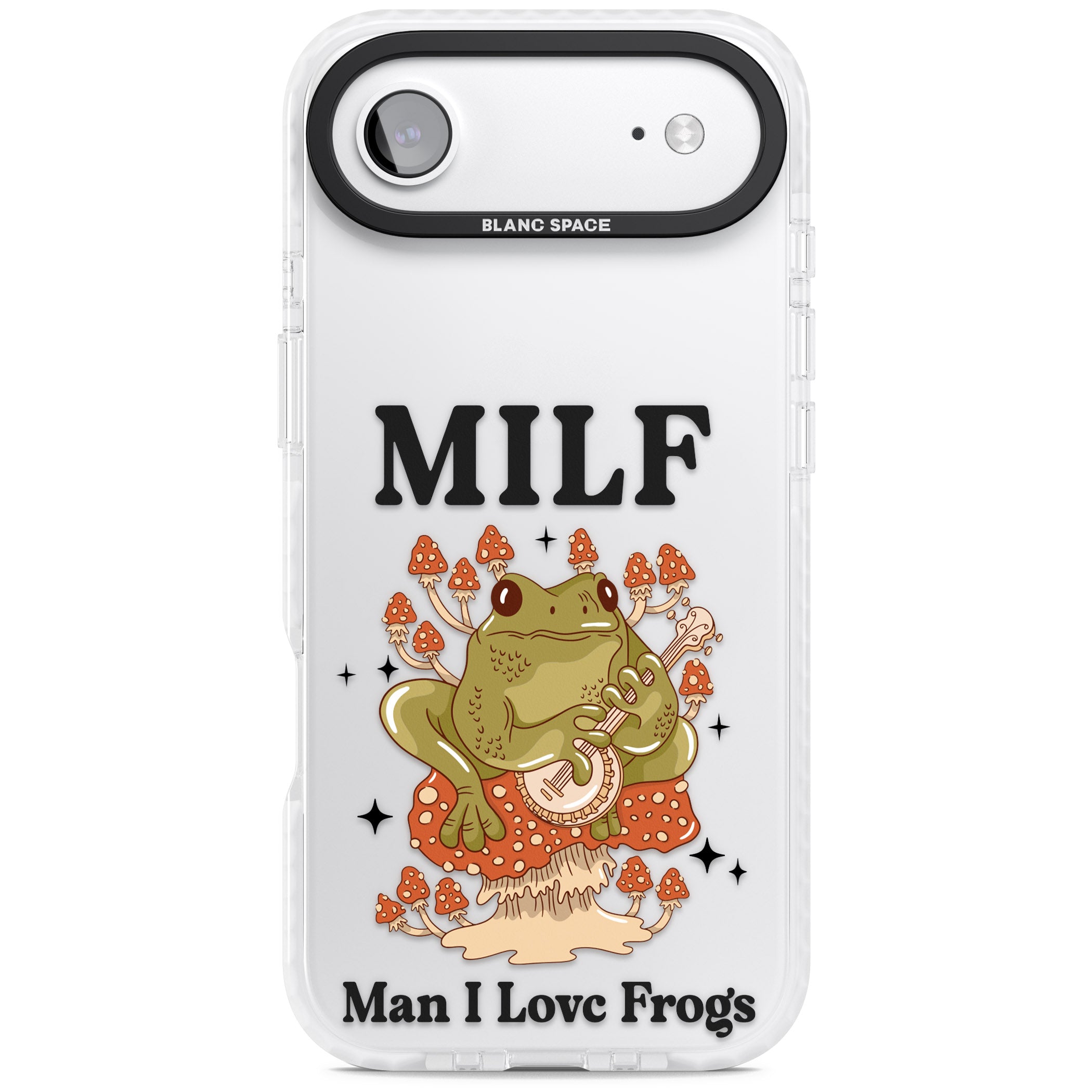 Man I Love Frogs iPhone 17 Air Impact Clear Phone Case