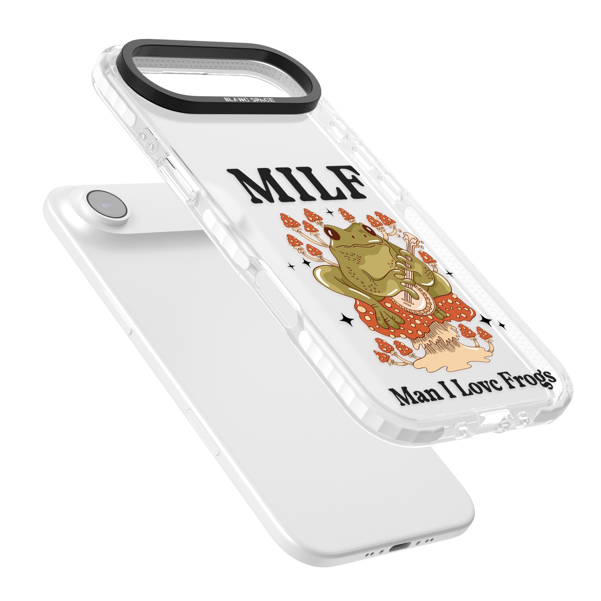 Man I Love Frogs iPhone 17 Air Impact Clear Phone Case Colours