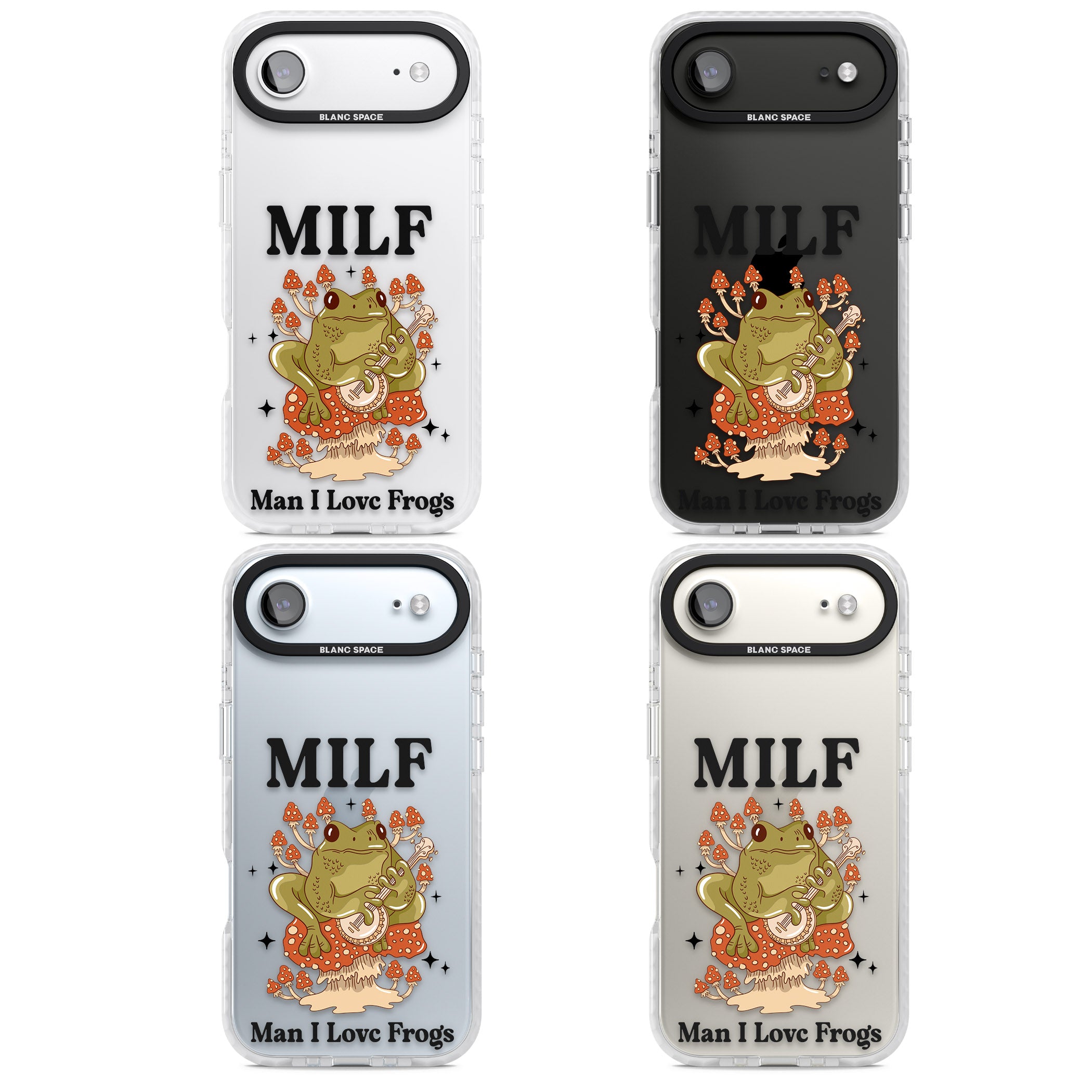 Man I Love Frogs iPhone 17 Air Impact Clear Phone Case APT Impact Protection