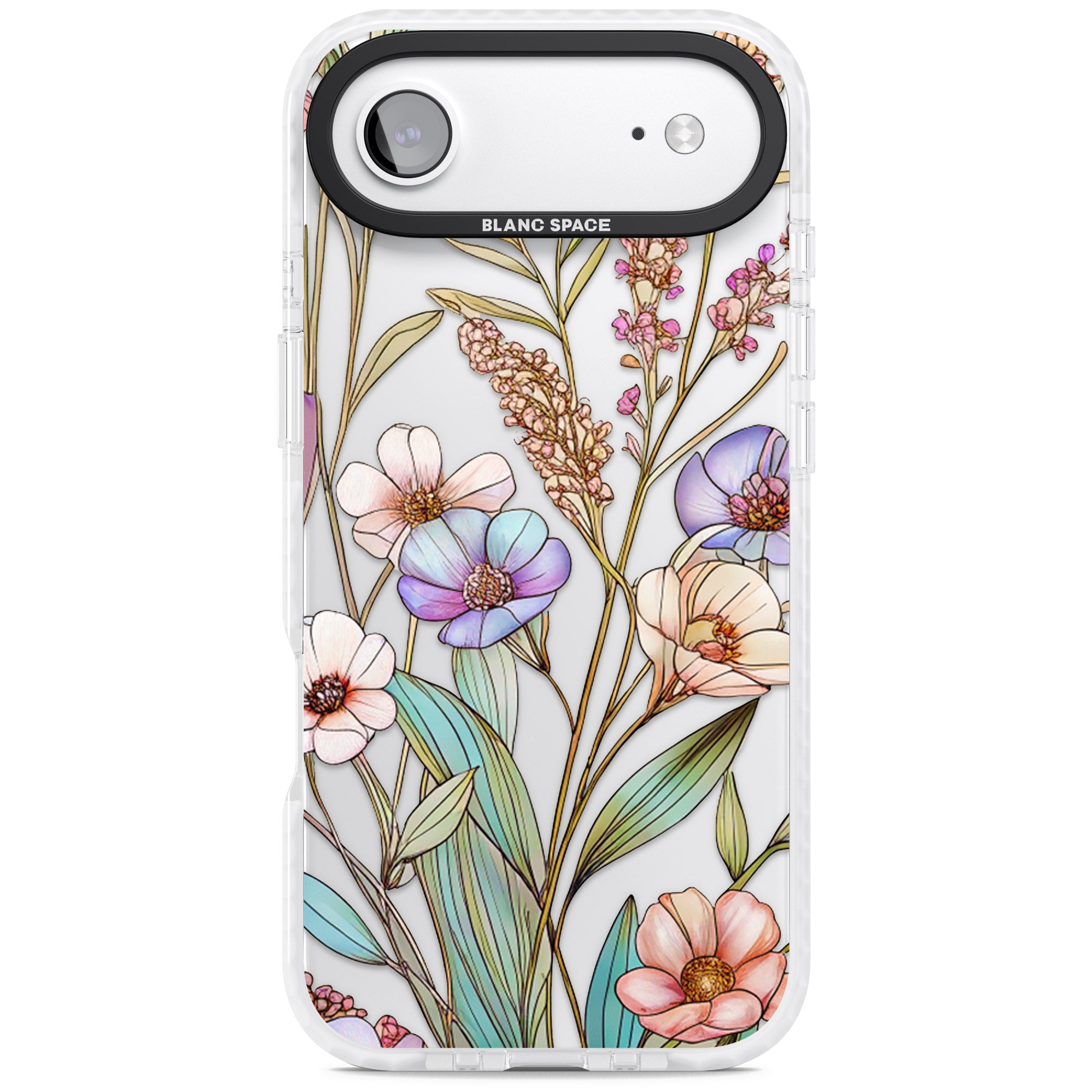 Glass Summer Flowers iPhone 17 Air Impact Clear Phone Case