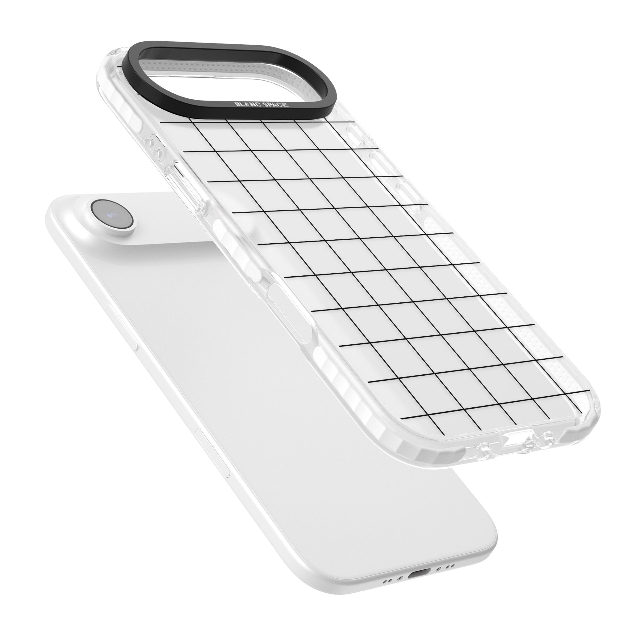 Simplistic Large Grid iPhone 17 Air Impact Clear Phone Case Colours