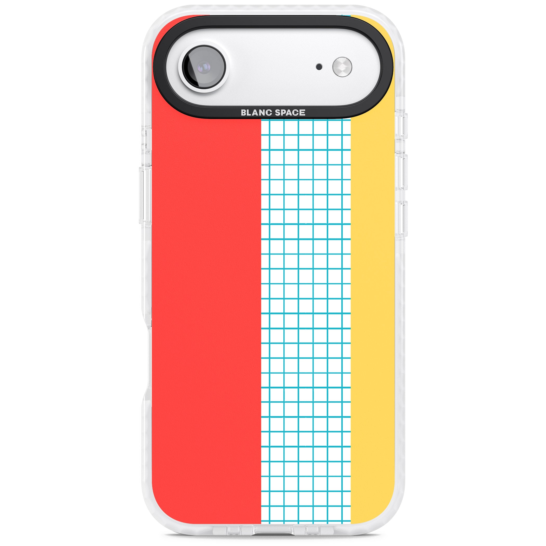 Abstract Grid Red, Blue, Yellow iPhone 17 Air Impact Clear Phone Case