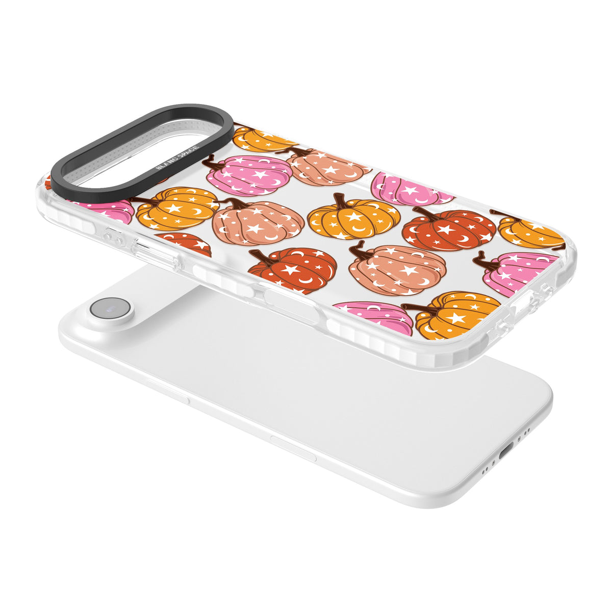Pumpkin Starfall Pattern iPhone Air Impact Clear Phone Case angled
