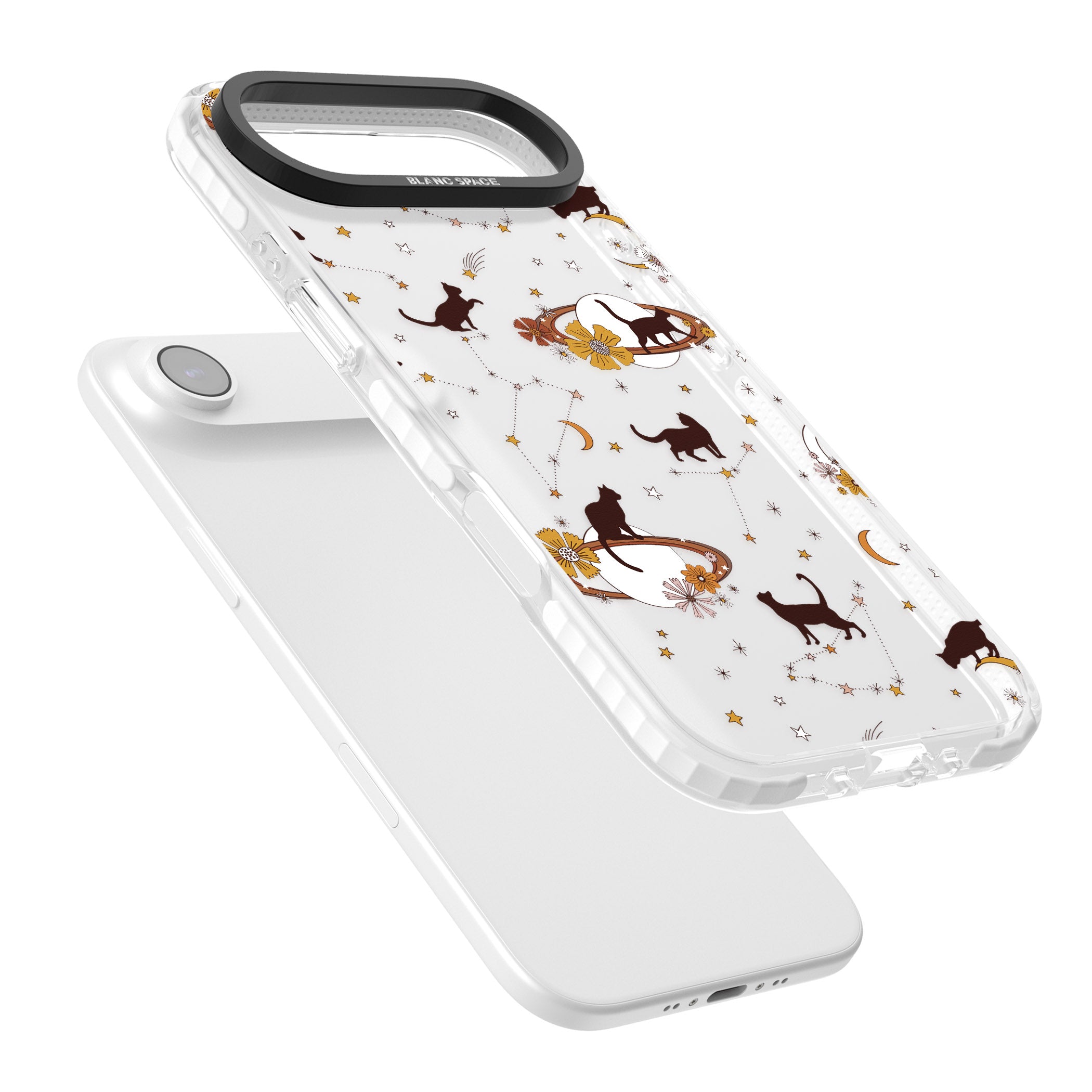 Halloween Cats And Astrology iPhone 17 Air Impact Clear Phone Case Colours