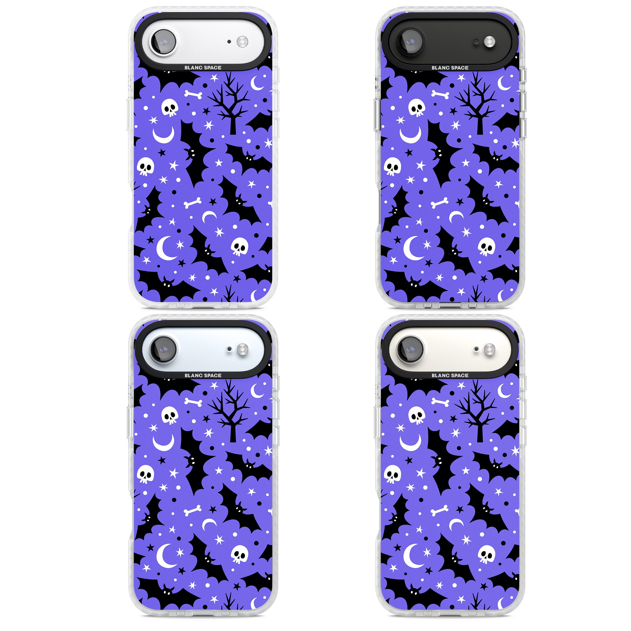 Bats N' Bones Pattern iPhone 17 Air Impact Clear Phone Case APT Impact Protection