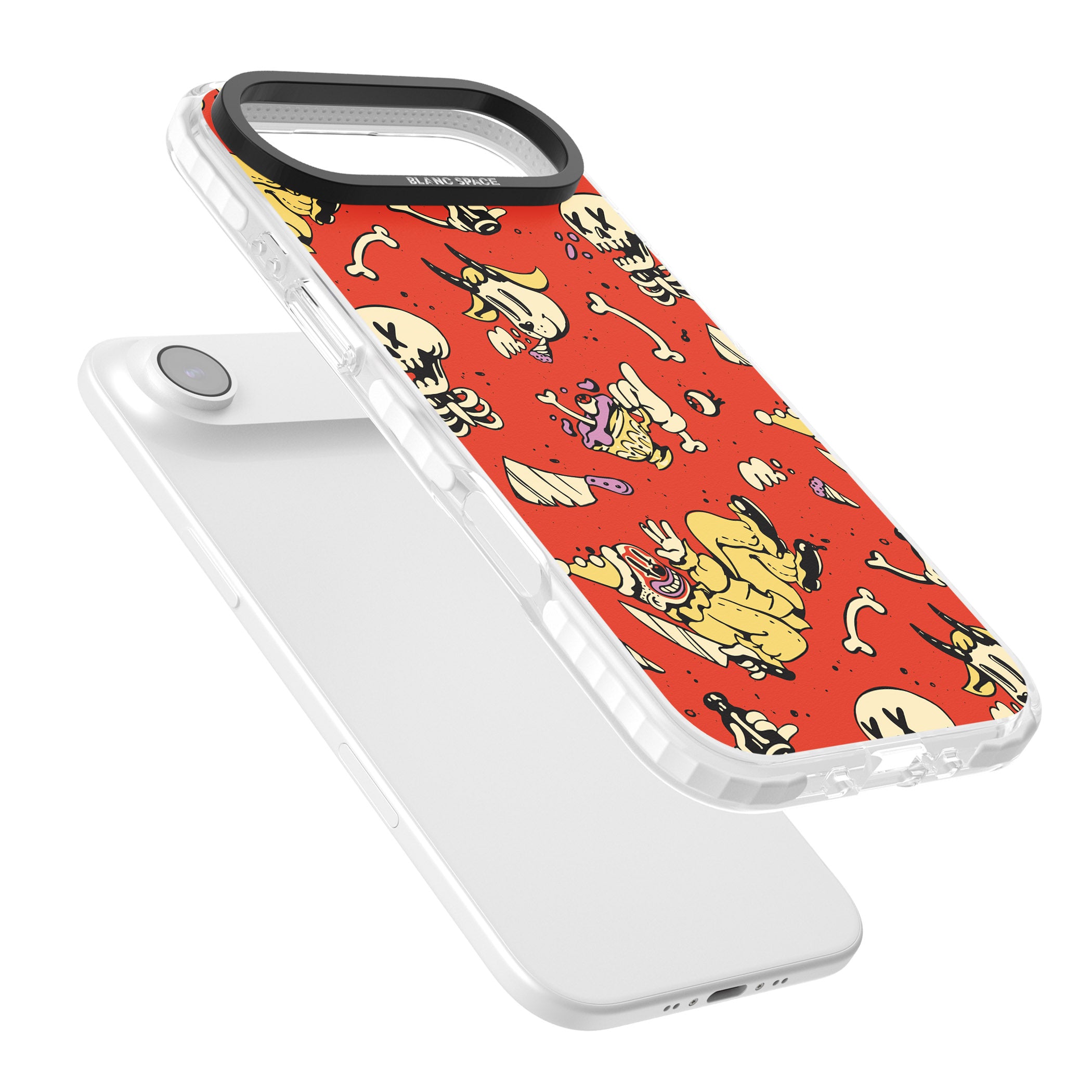 Red Retro Halloween Pattern iPhone 17 Air Impact Clear Phone Case Colours