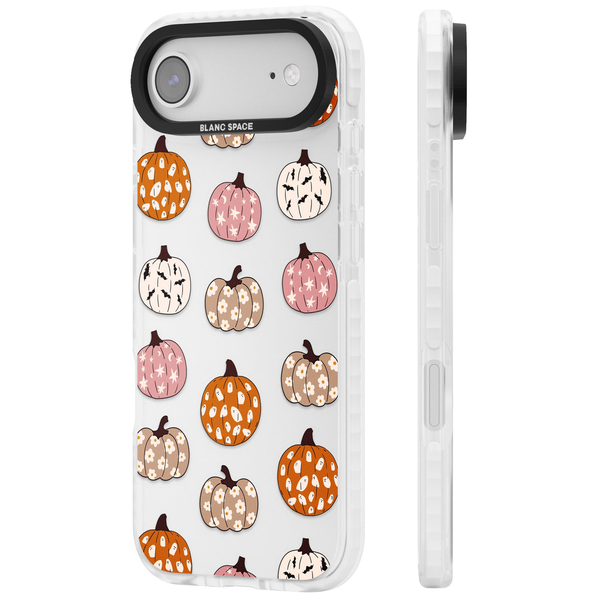 Floral Pumpkins iPhone Air Impact Clear Phone Case side