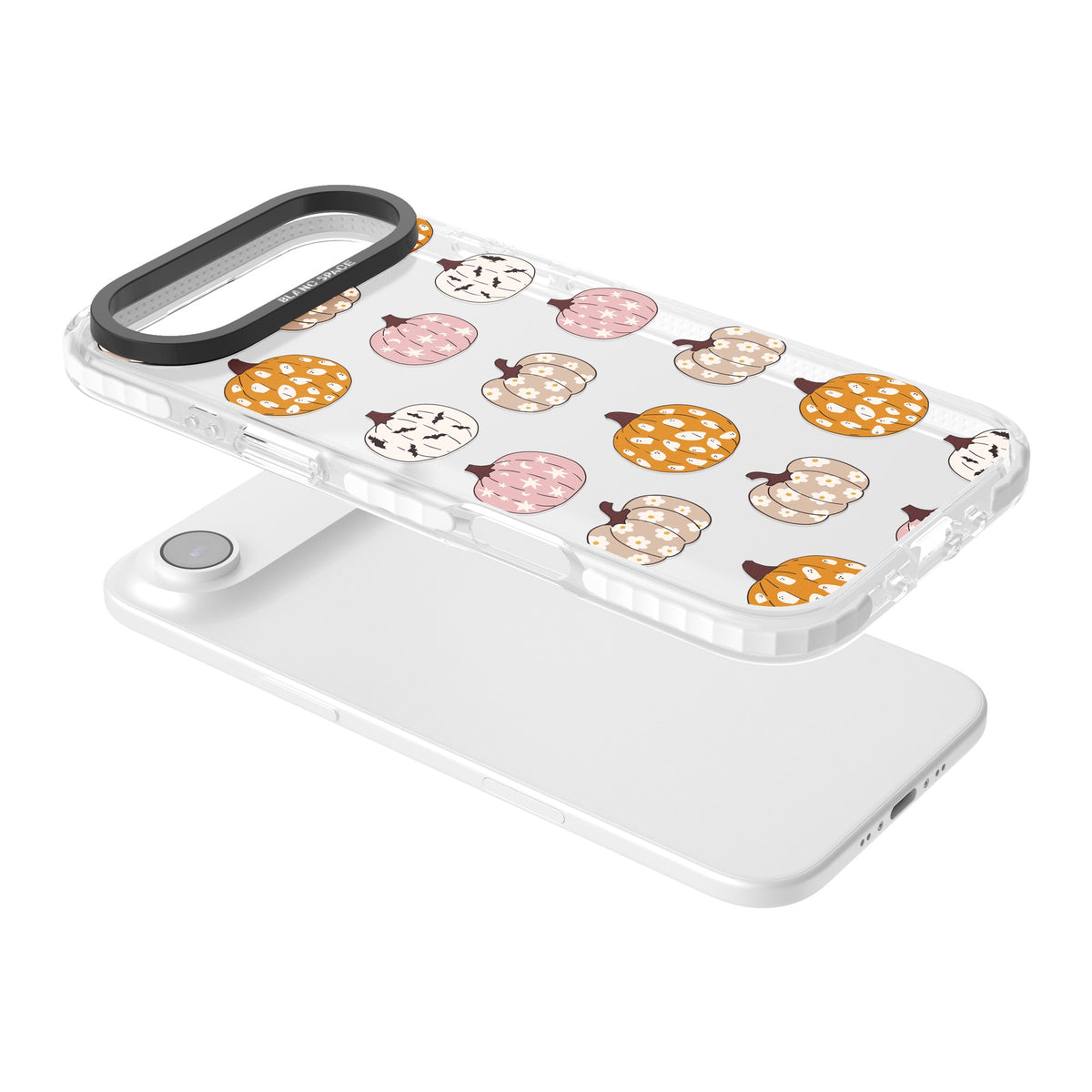 Floral Pumpkins iPhone Air Impact Clear Phone Case angled
