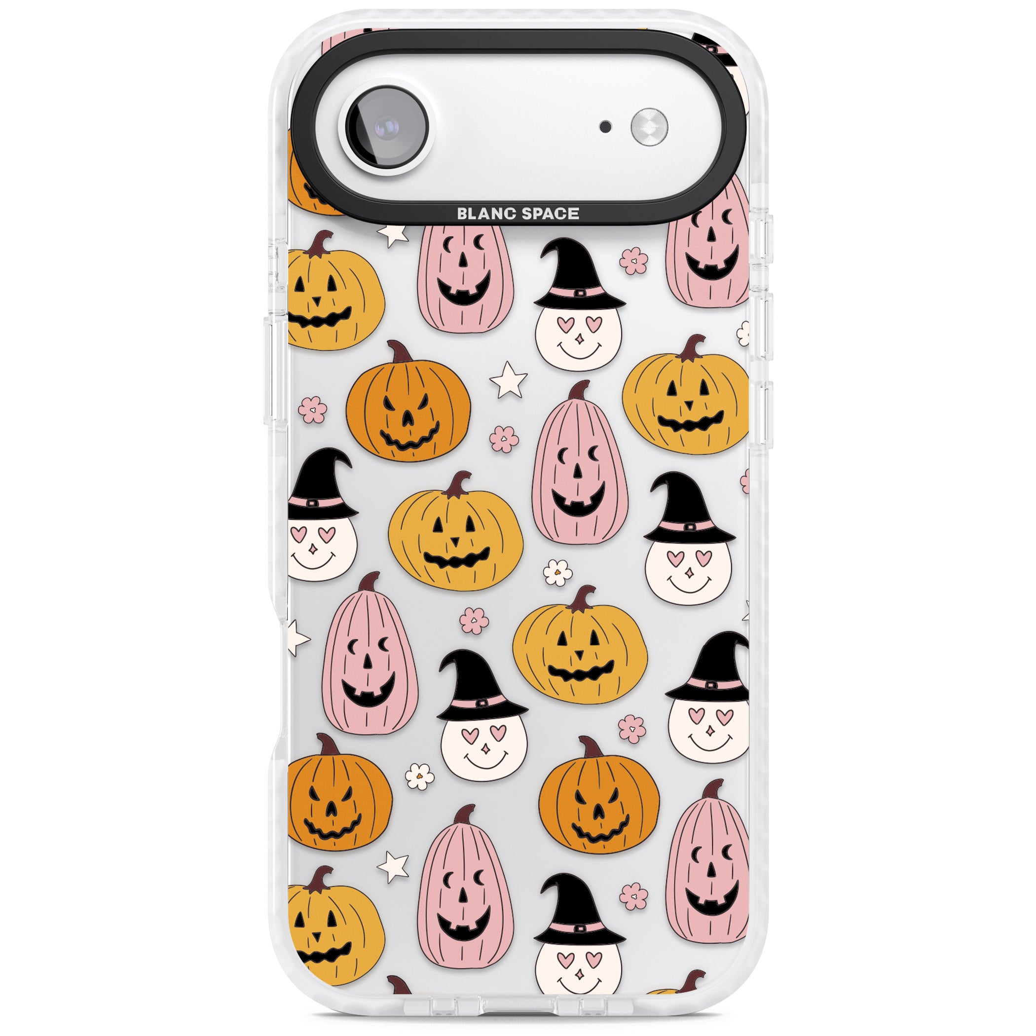 Witches And Pumpkins Pattern iPhone 17 Air Impact Clear Phone Case