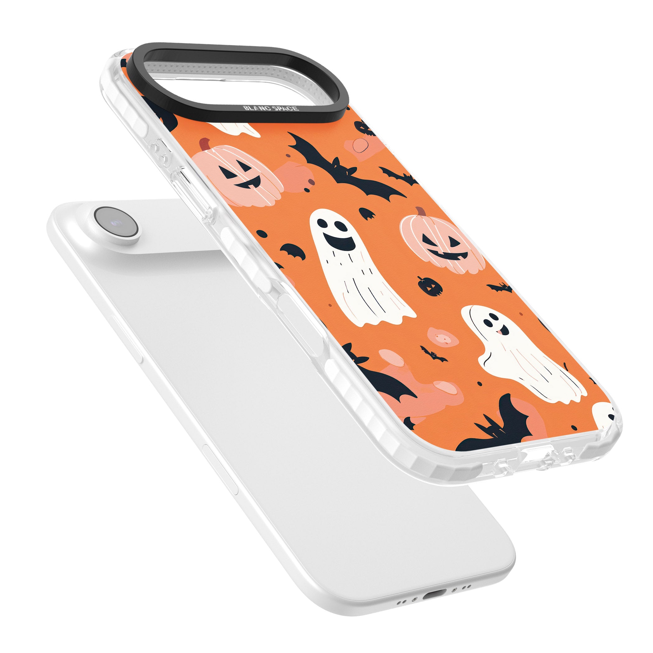 Orange Halloween Pattern iPhone 17 Air Impact Clear Phone Case Colours