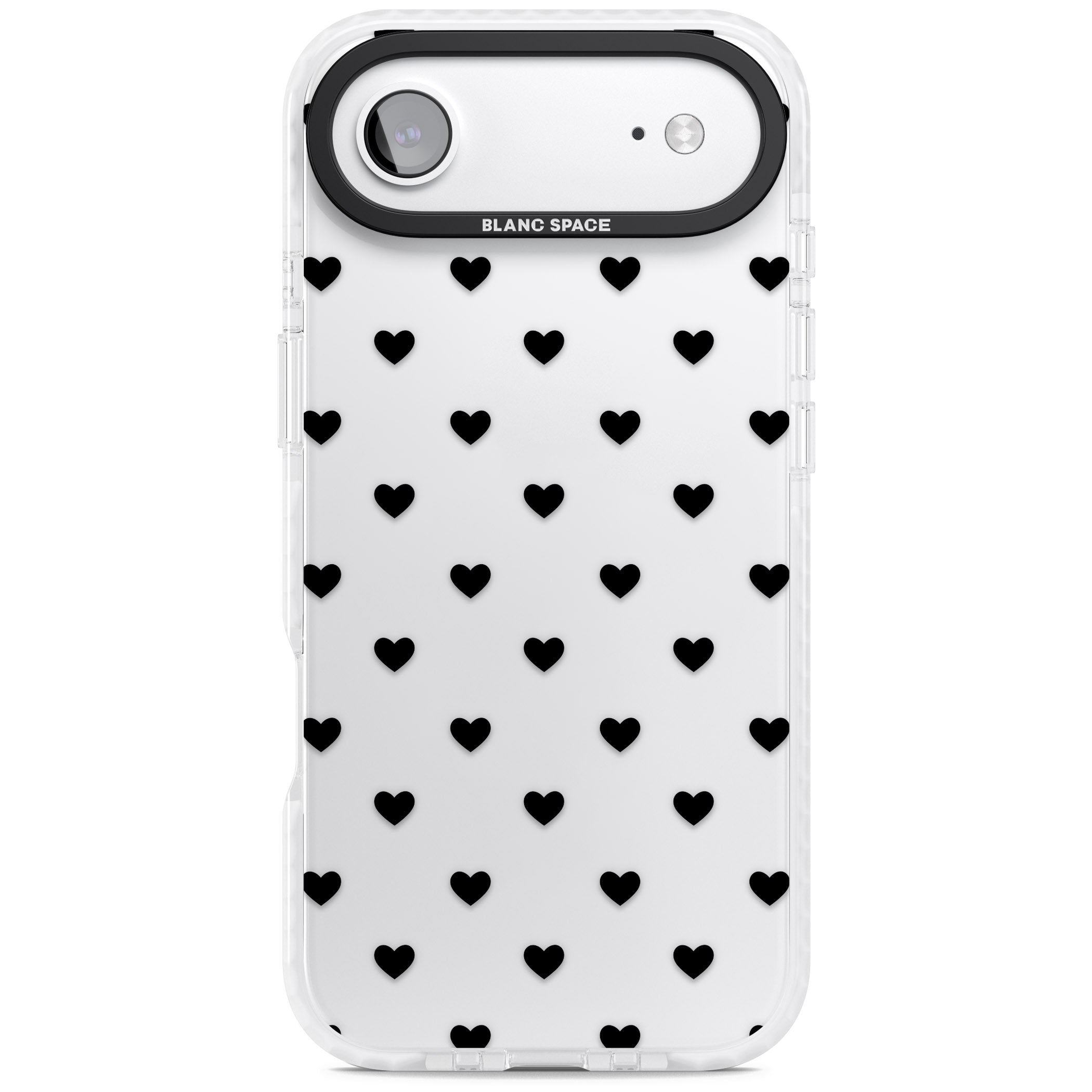 Small Heart Pattern: White & iPhone 17 Air Impact Clear Phone Case