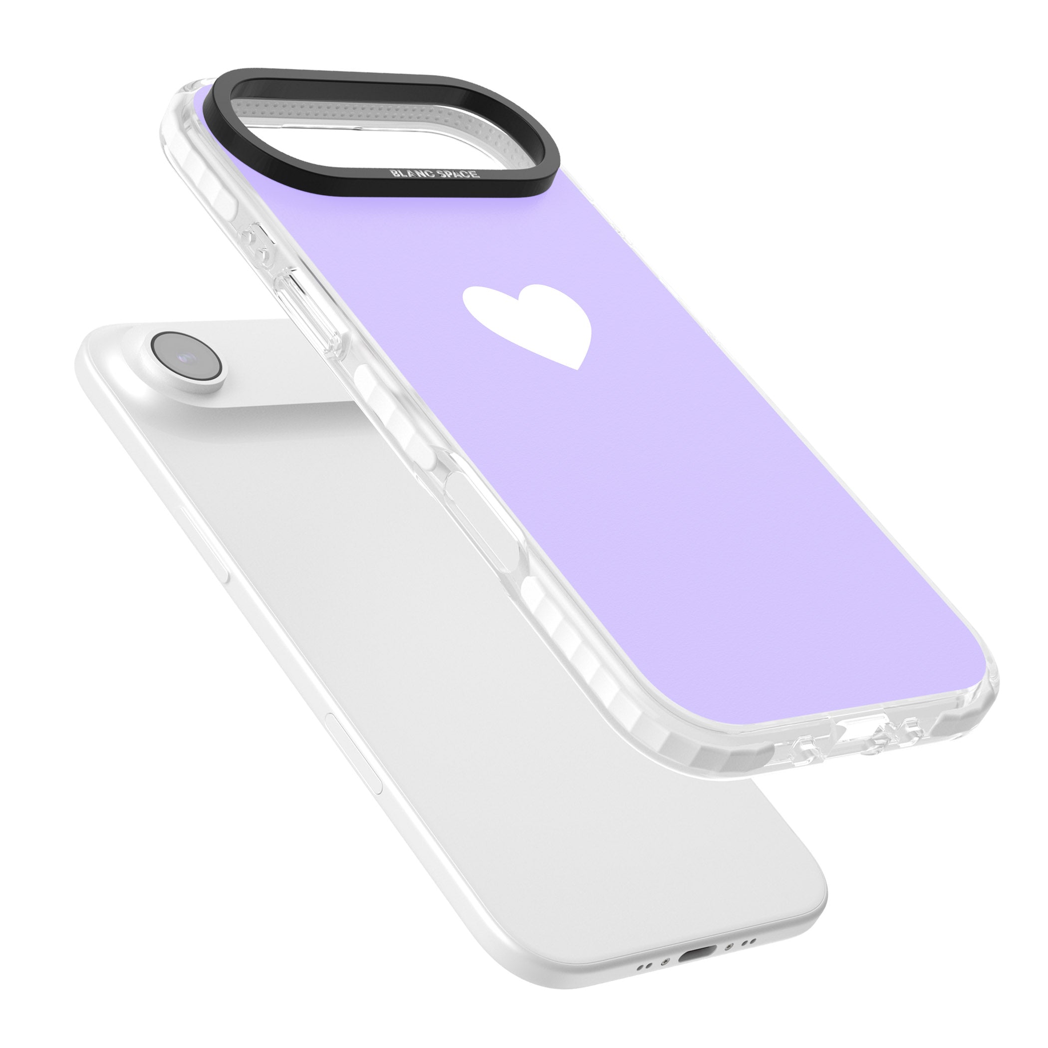 Pale Purple Heart iPhone 17 Air Impact Clear Phone Case Colours