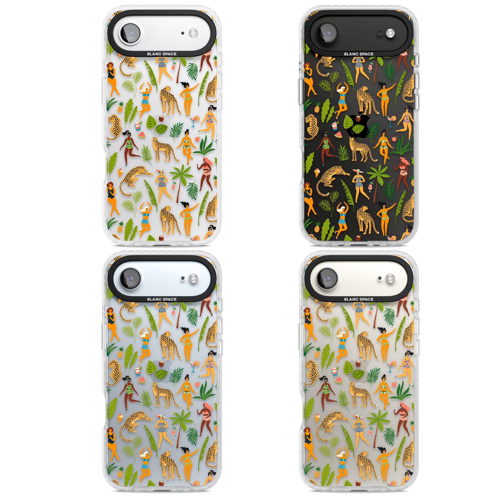 Tropical Party Vibes iPhone 17 Air Impact Clear Phone Case APT Impact Protection