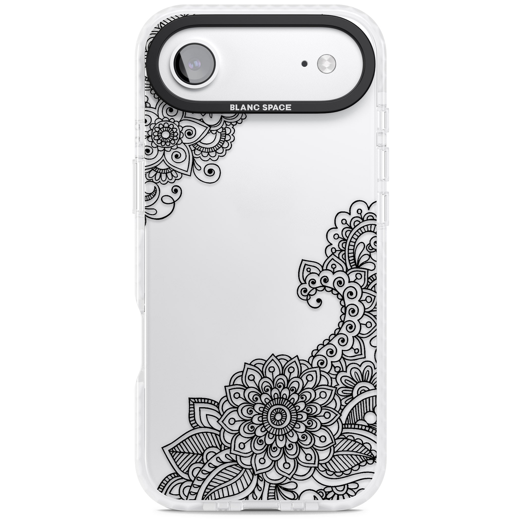 Black Henna Botanicals iPhone 17 Air Impact Clear Phone Case