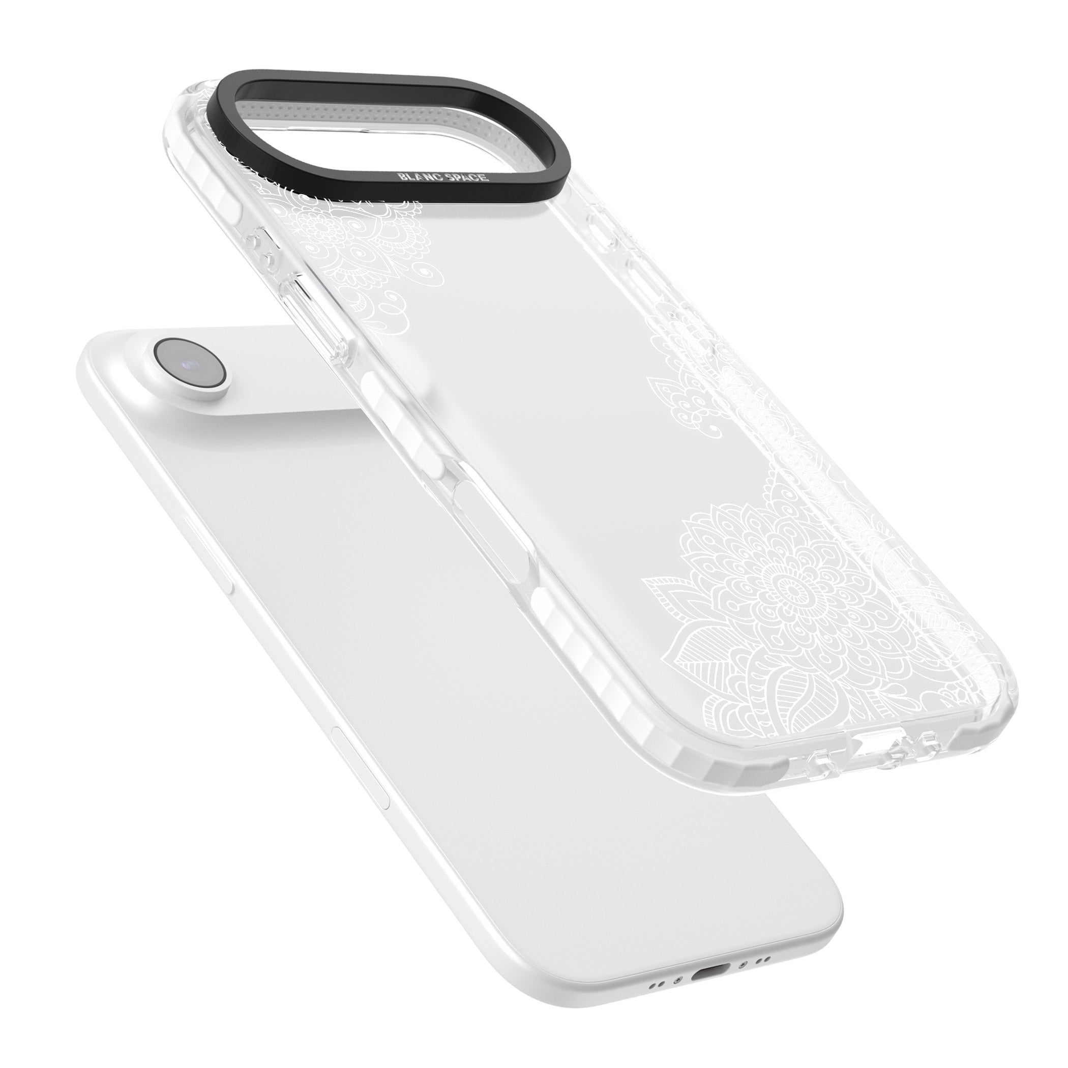 White Henna Botanicals iPhone 17 Air Impact Clear Phone Case Colours
