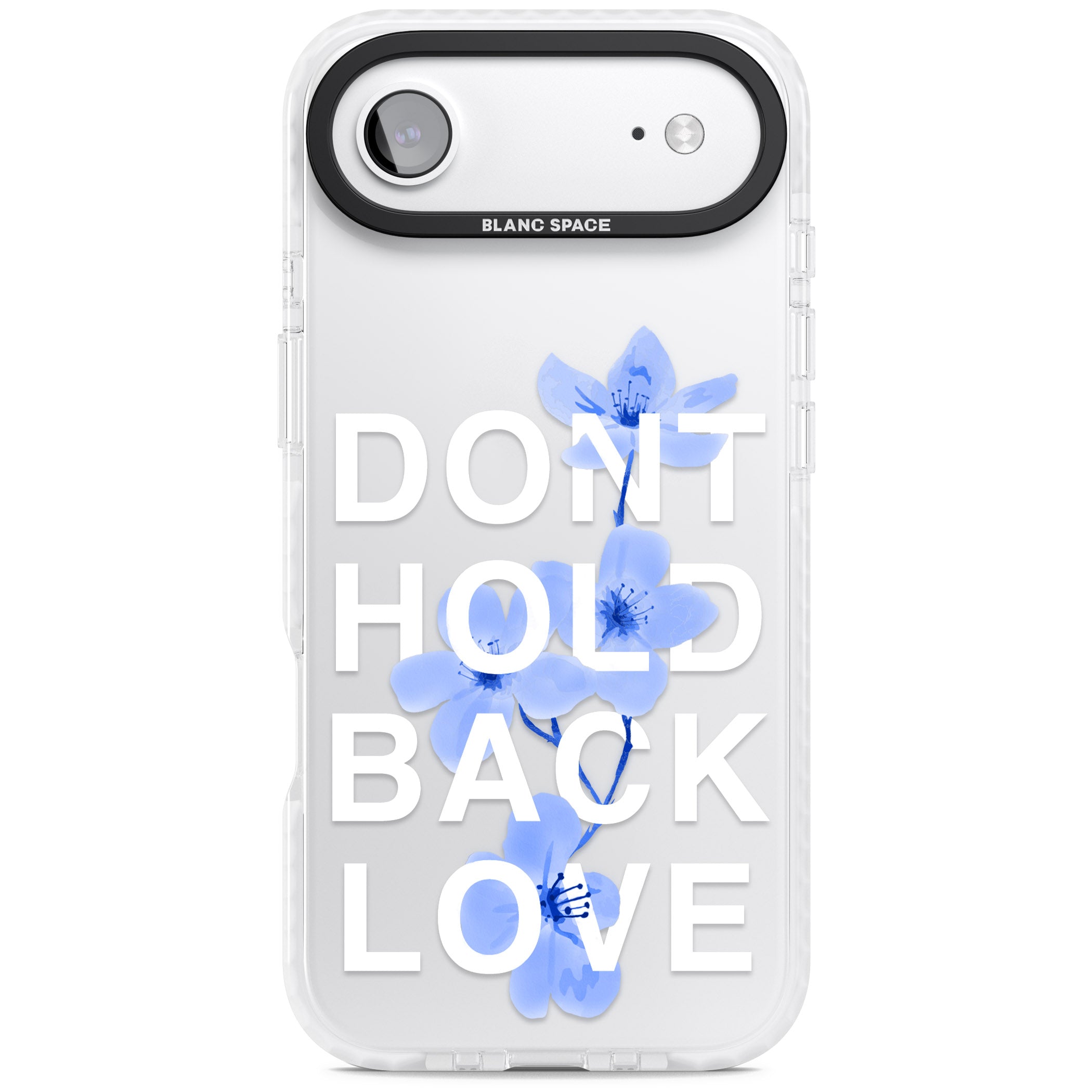 Don'T Hold Back Love Blue & White iPhone 17 Air Impact Clear Phone Case