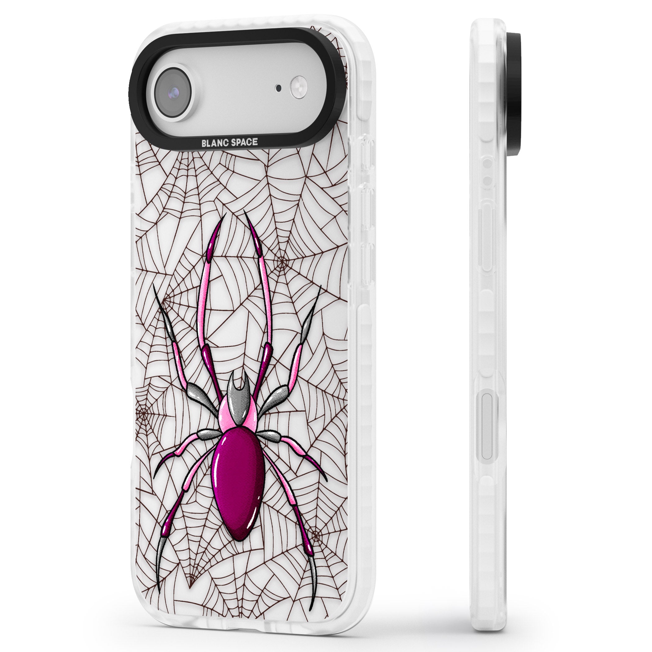 Arachnophobia iPhone 17 Air Impact Clear Phone Case Side Profile
