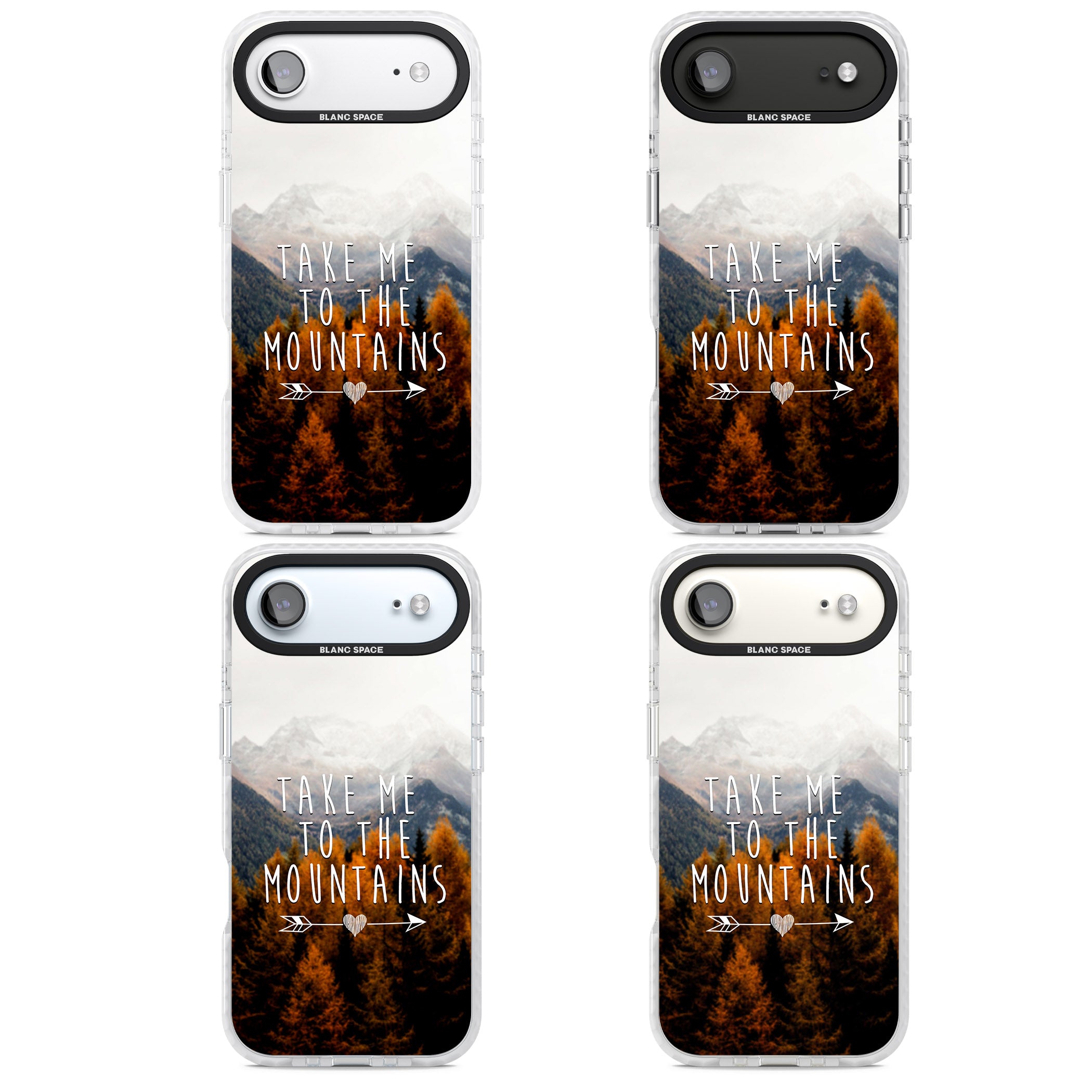 Take Me Mountains Quote iPhone 17 Air Impact Clear Phone Case APT Impact Protection