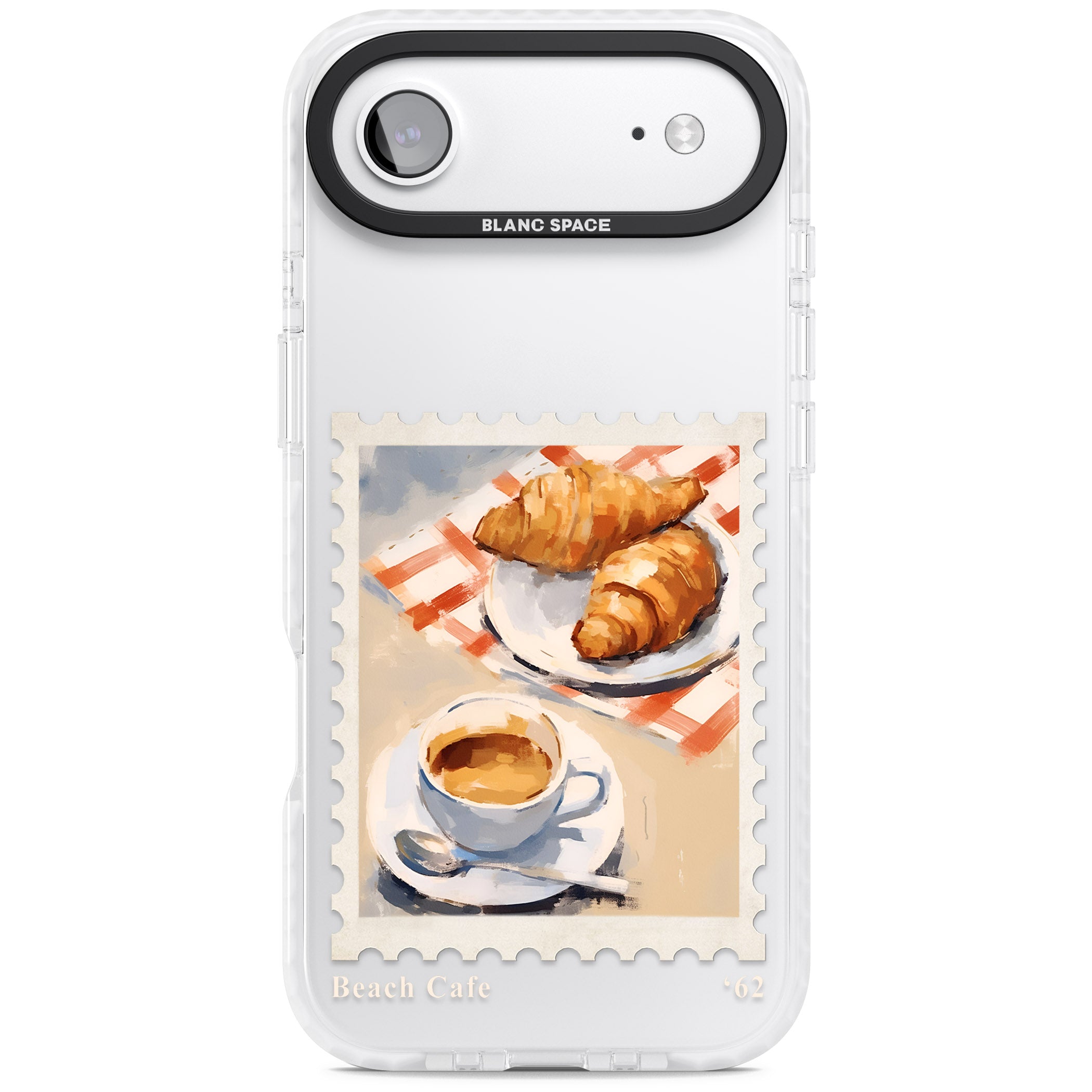 Cafe Stamp iPhone 17 Air Impact Clear Phone Case