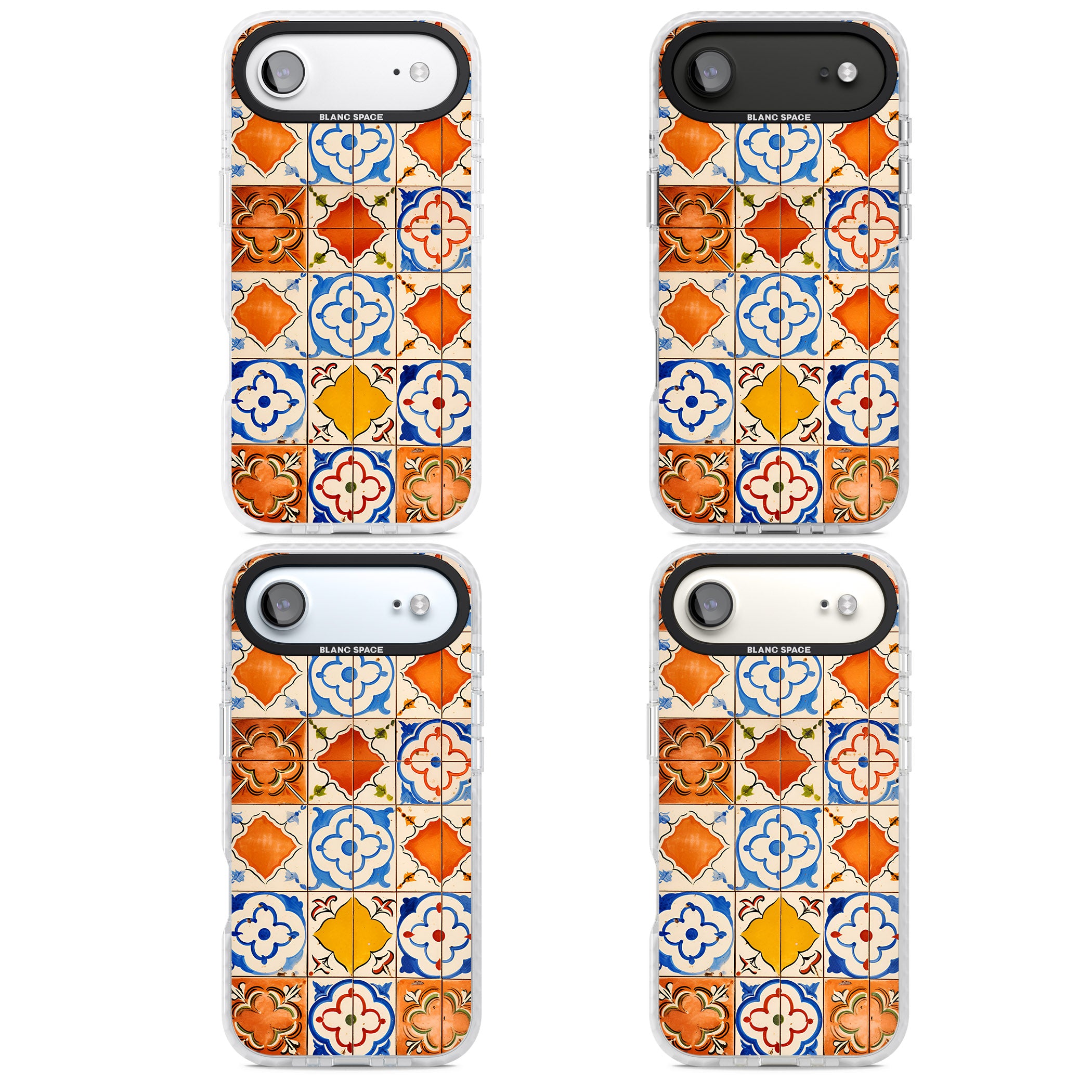Spanish Mosaic Tiles iPhone 17 Air Impact Clear Phone Case APT Impact Protection