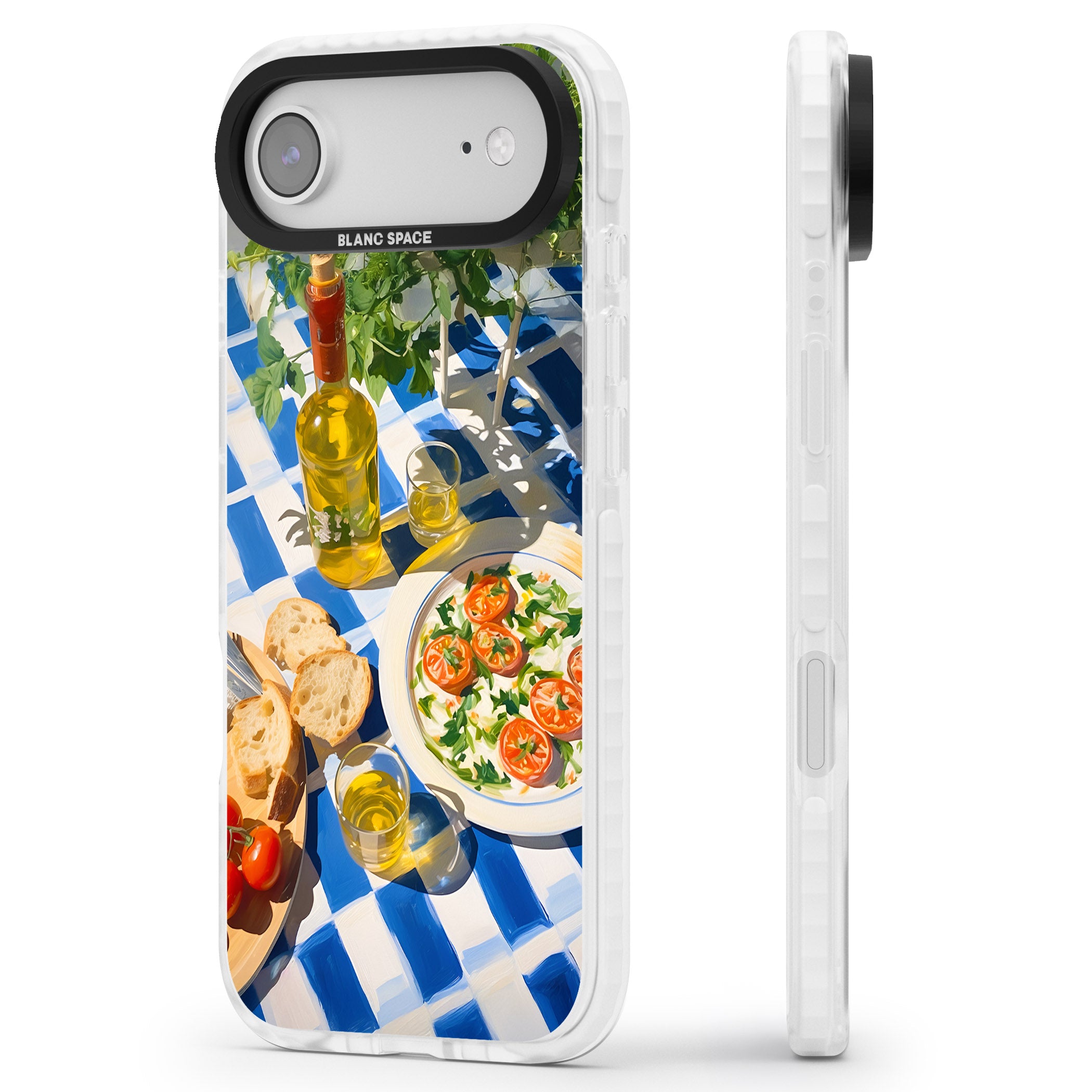 Caprese Salad iPhone 17 Air Impact Clear Phone Case Side Profile