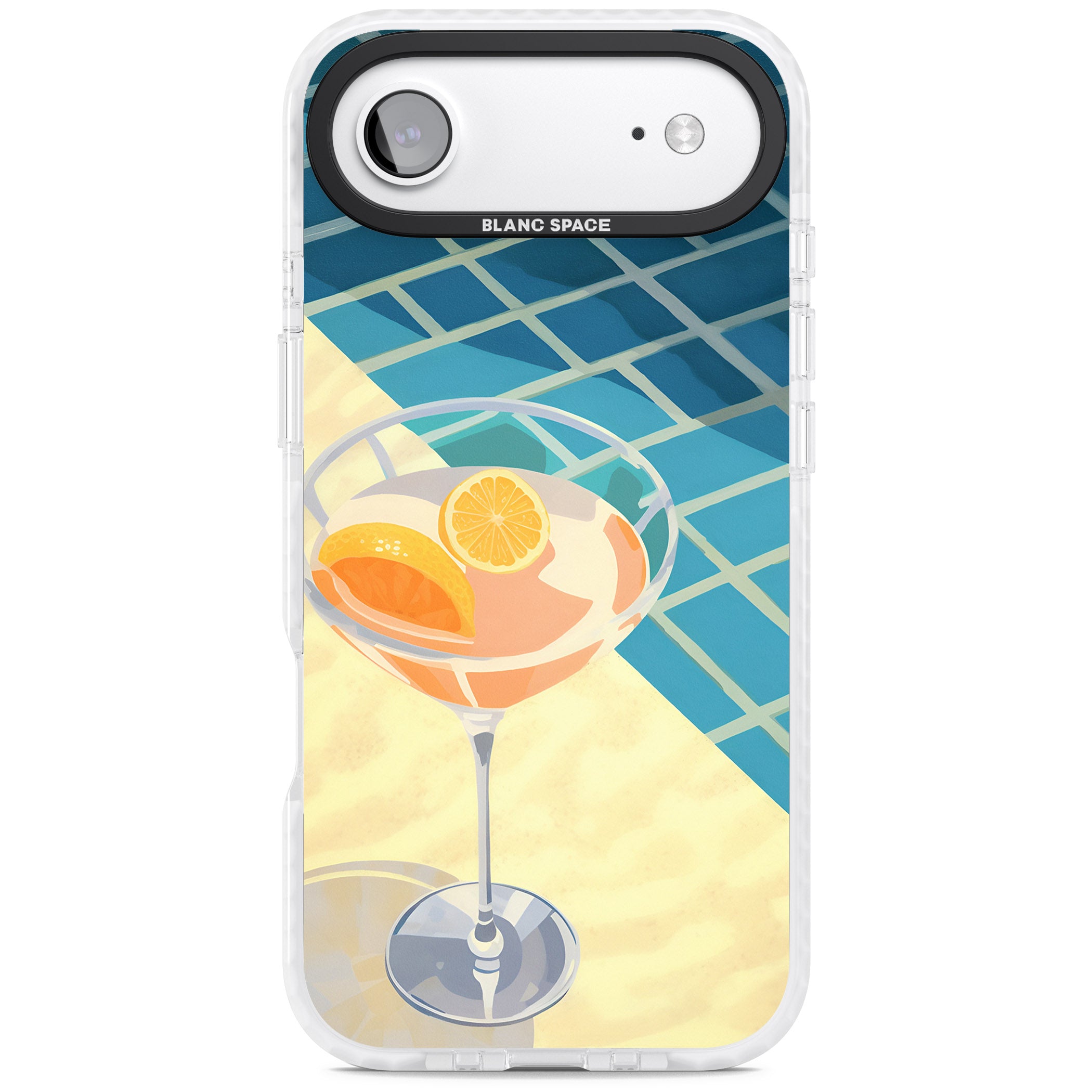 Poolside Citrus Cocktail iPhone 17 Air Impact Clear Phone Case