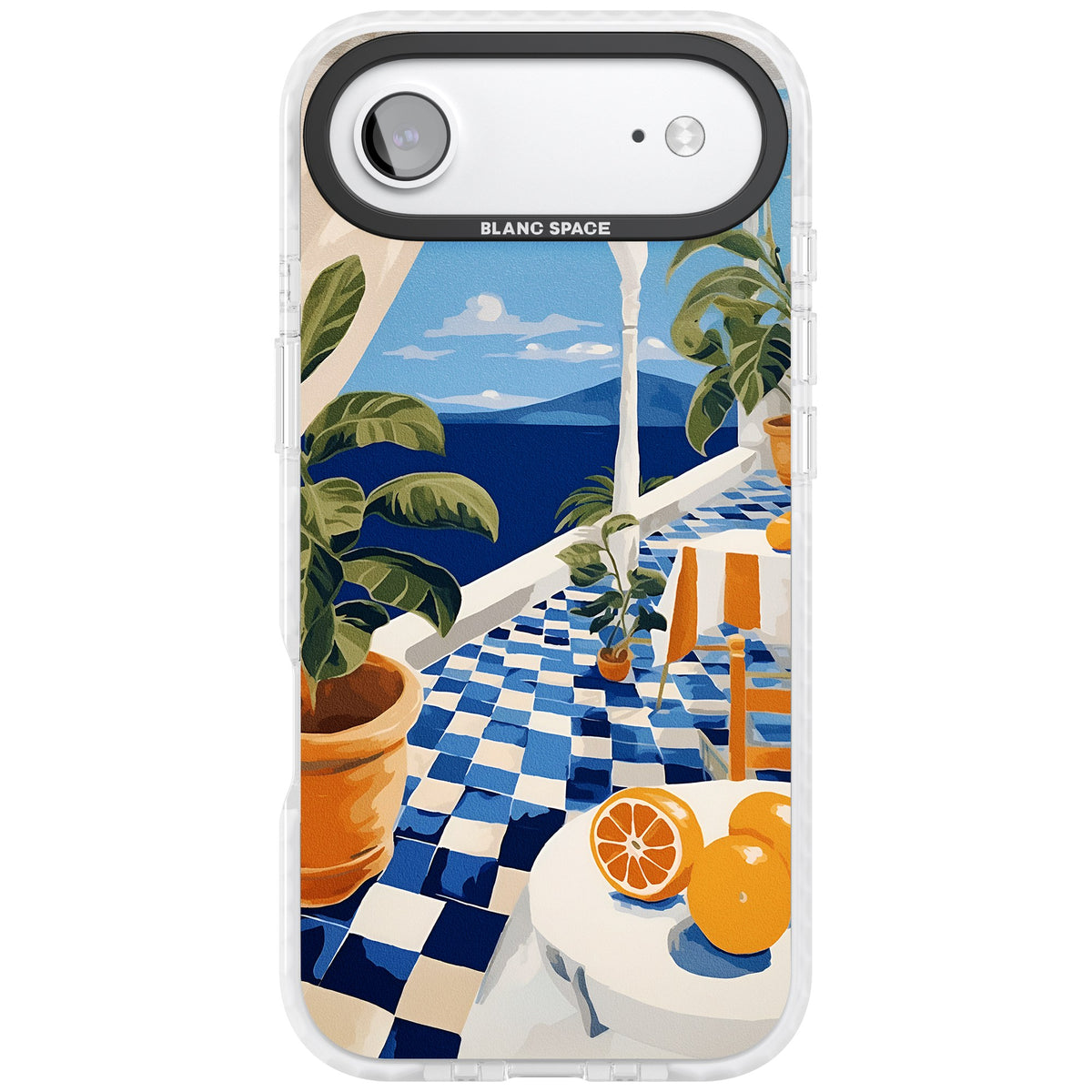 Greek Balcony iPhone Air Impact Clear Phone Case front